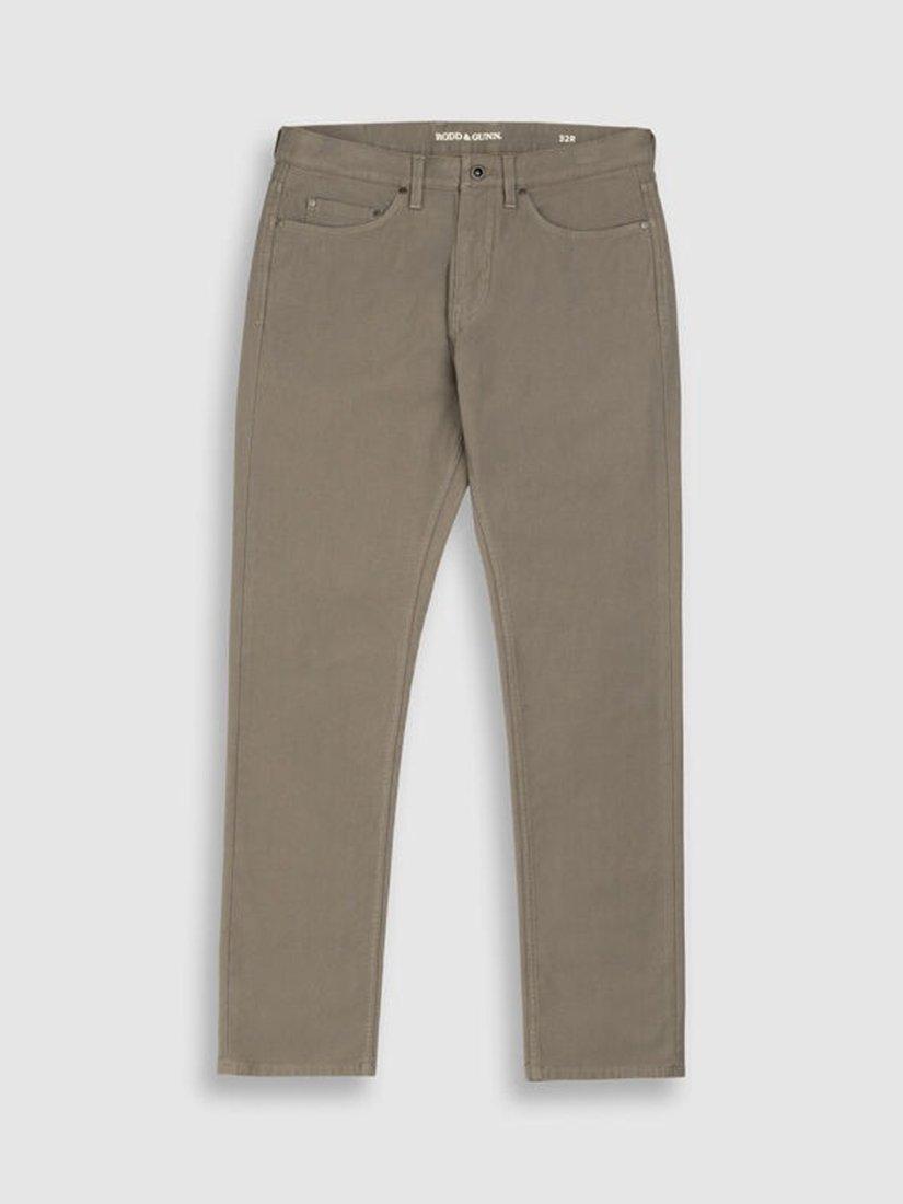 Product image 4 of 6, which shows Rodd & Gunn Motion 2 Straight Fit Stretch Cotton Jeans, Pebble, 33R