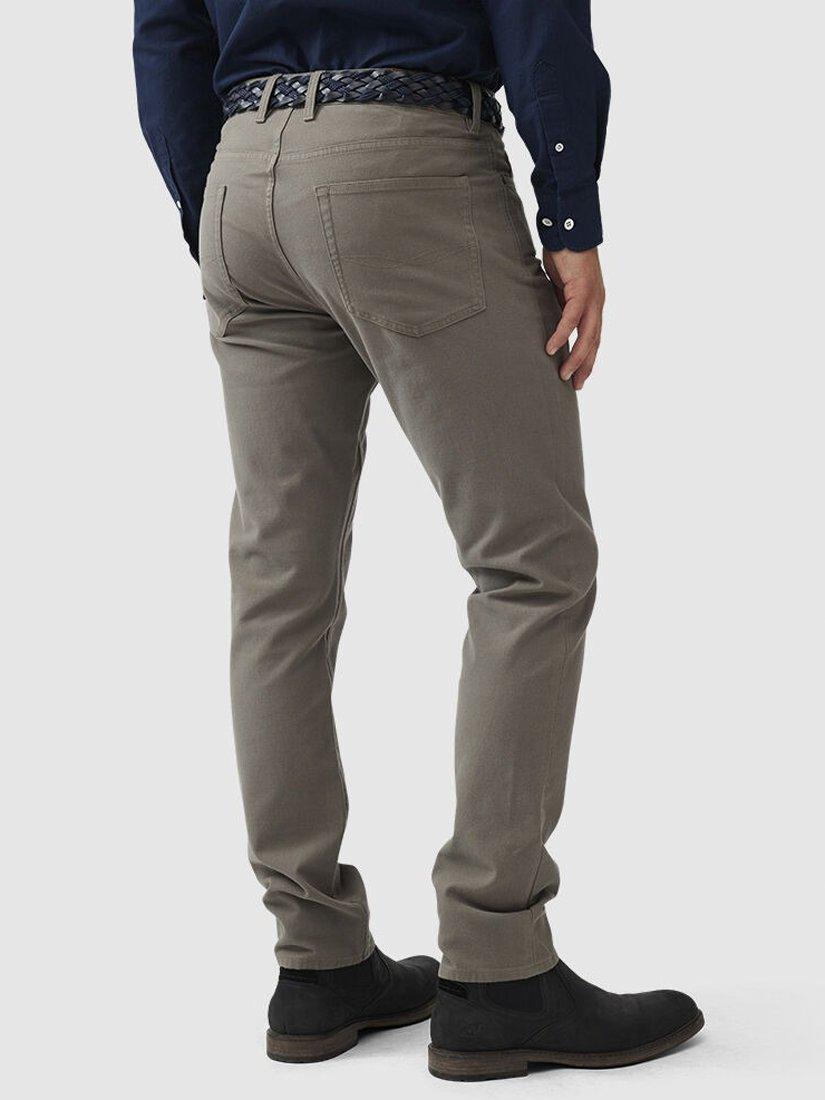 Product image 3 of 6, which shows Rodd & Gunn Motion 2 Straight Fit Stretch Cotton Jeans, Pebble, 33R
