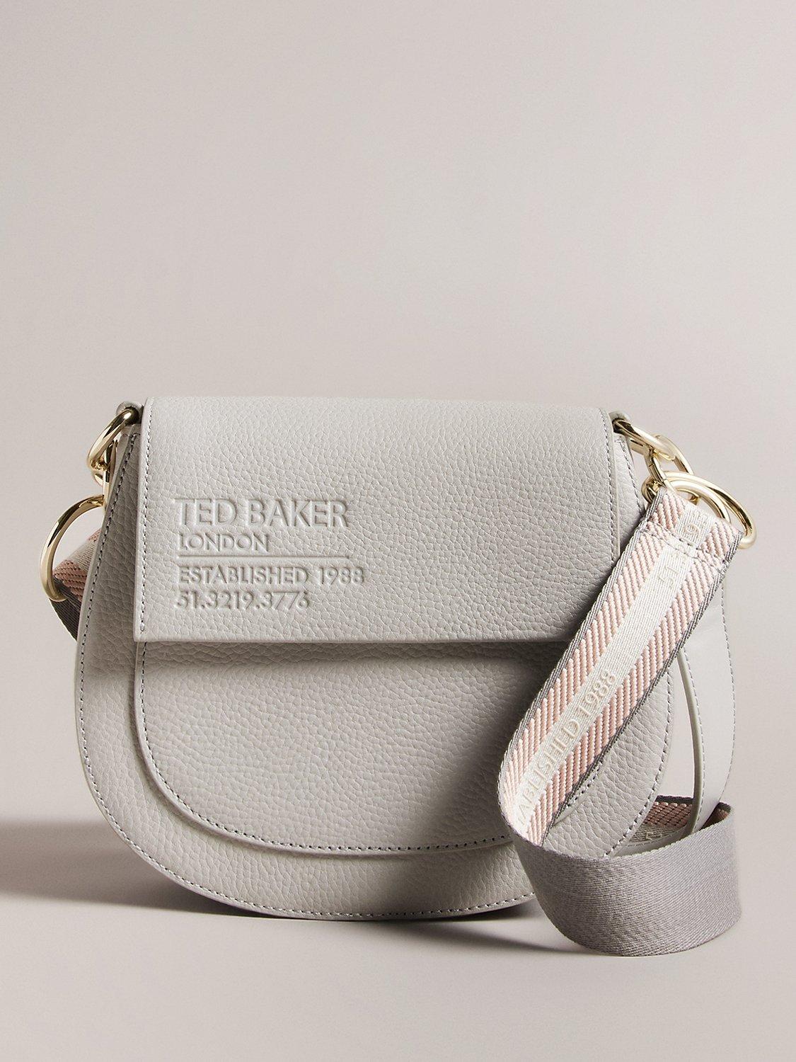 Ted Baker Daliai Leather Cross Body Bag, Light Grey, One Size