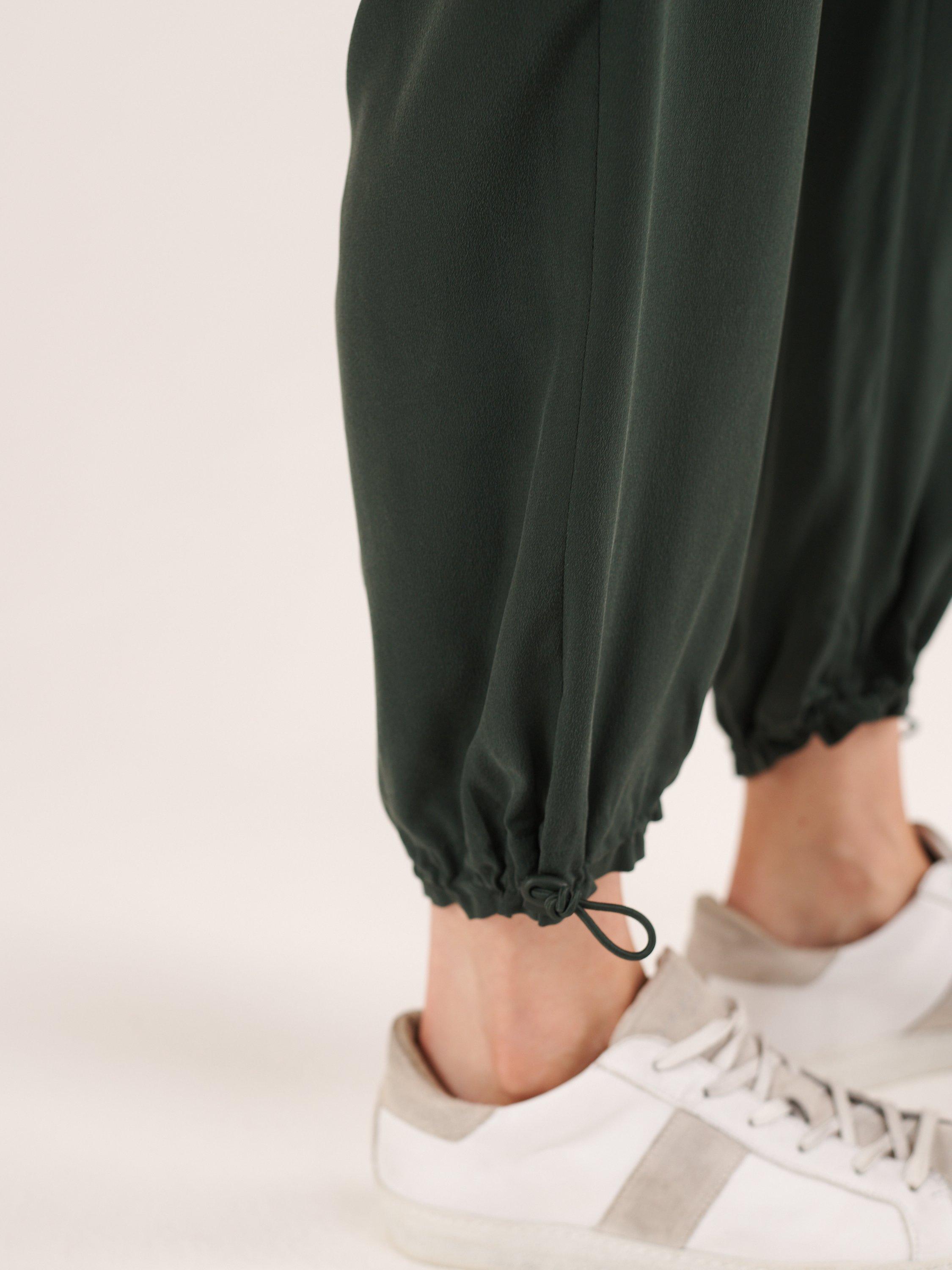 Product image 2 of 3, which shows NRBY Becca Silk Cargo Trousers, Khaki, XS