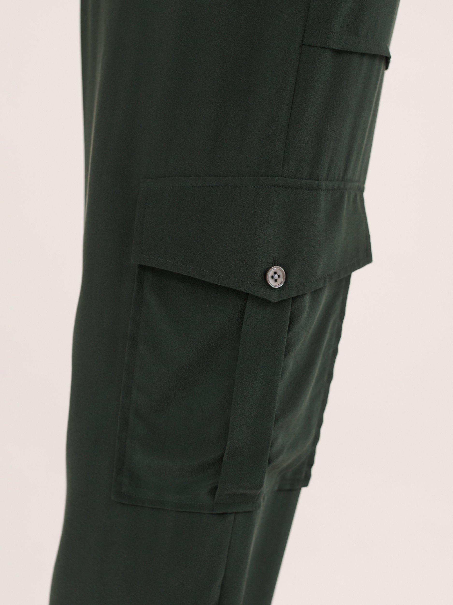 Product image 3 of 3, which shows NRBY Becca Silk Cargo Trousers, Khaki, XS