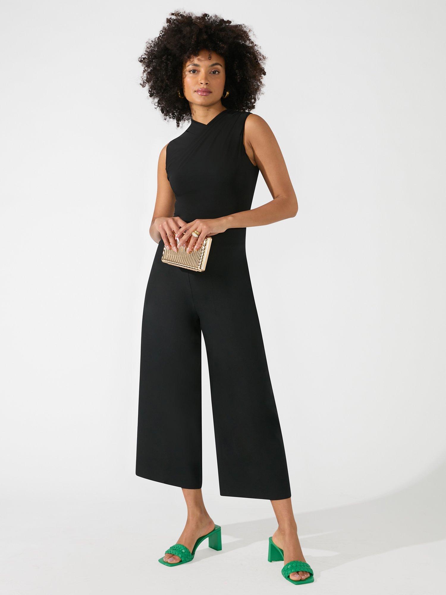 Ro&Zo Tailored Culotte Trousers, Black