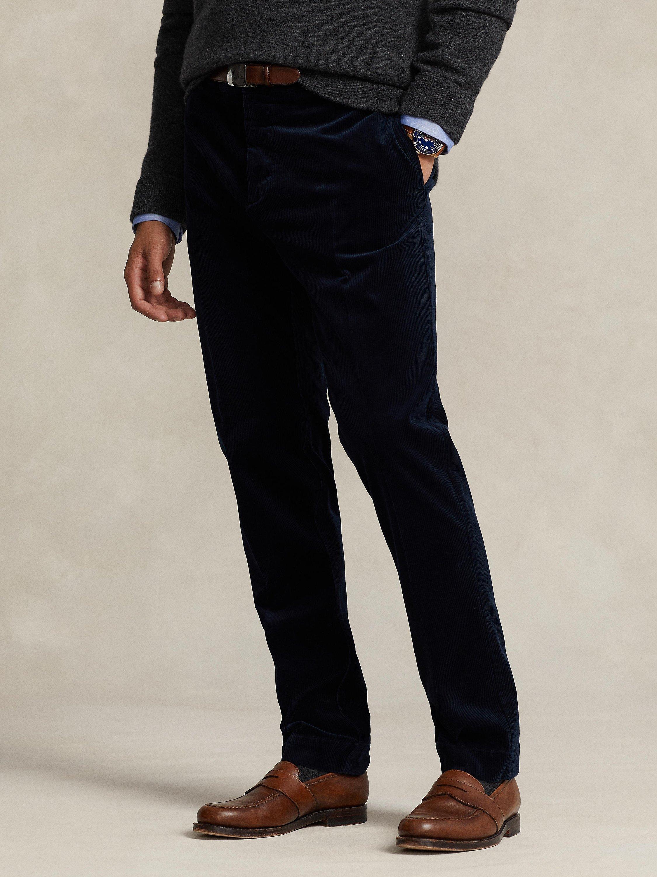 Product image 2 of 5, which shows Ralph Lauren Corduroy Trousers, Aviator Navy, 30R