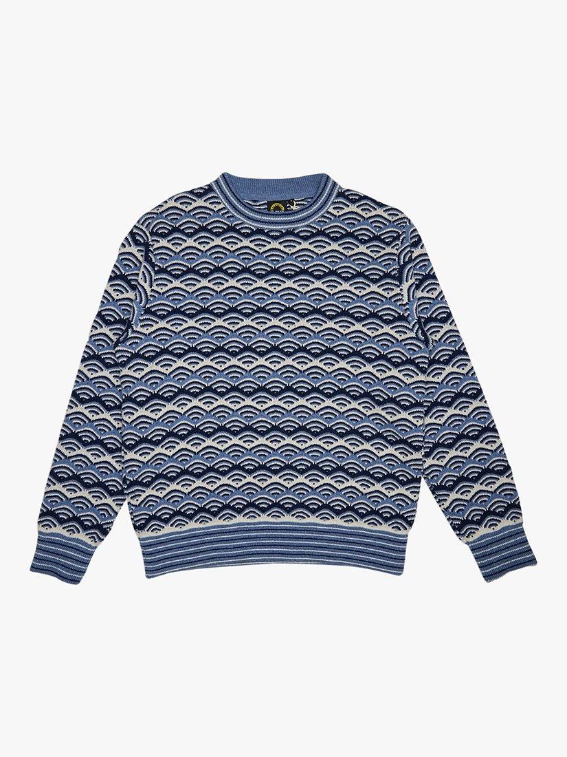 Deus ex Machina Comber Wool Blend Knit Jumper, Maui Blue