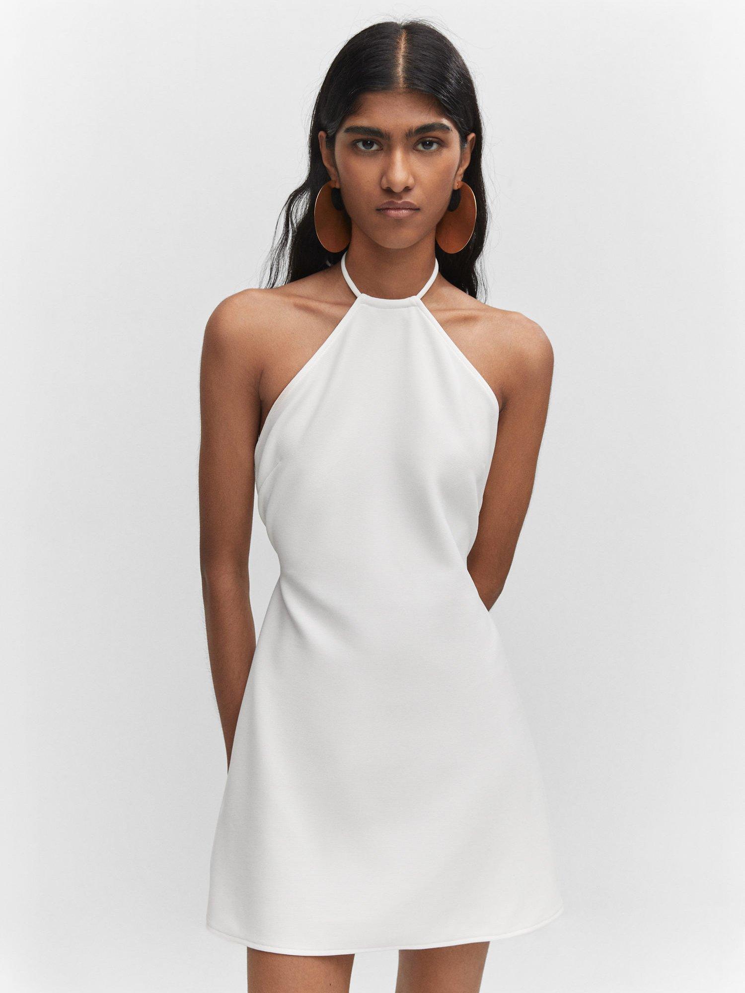 Mango Bella Sleeveless Mini Dress, White