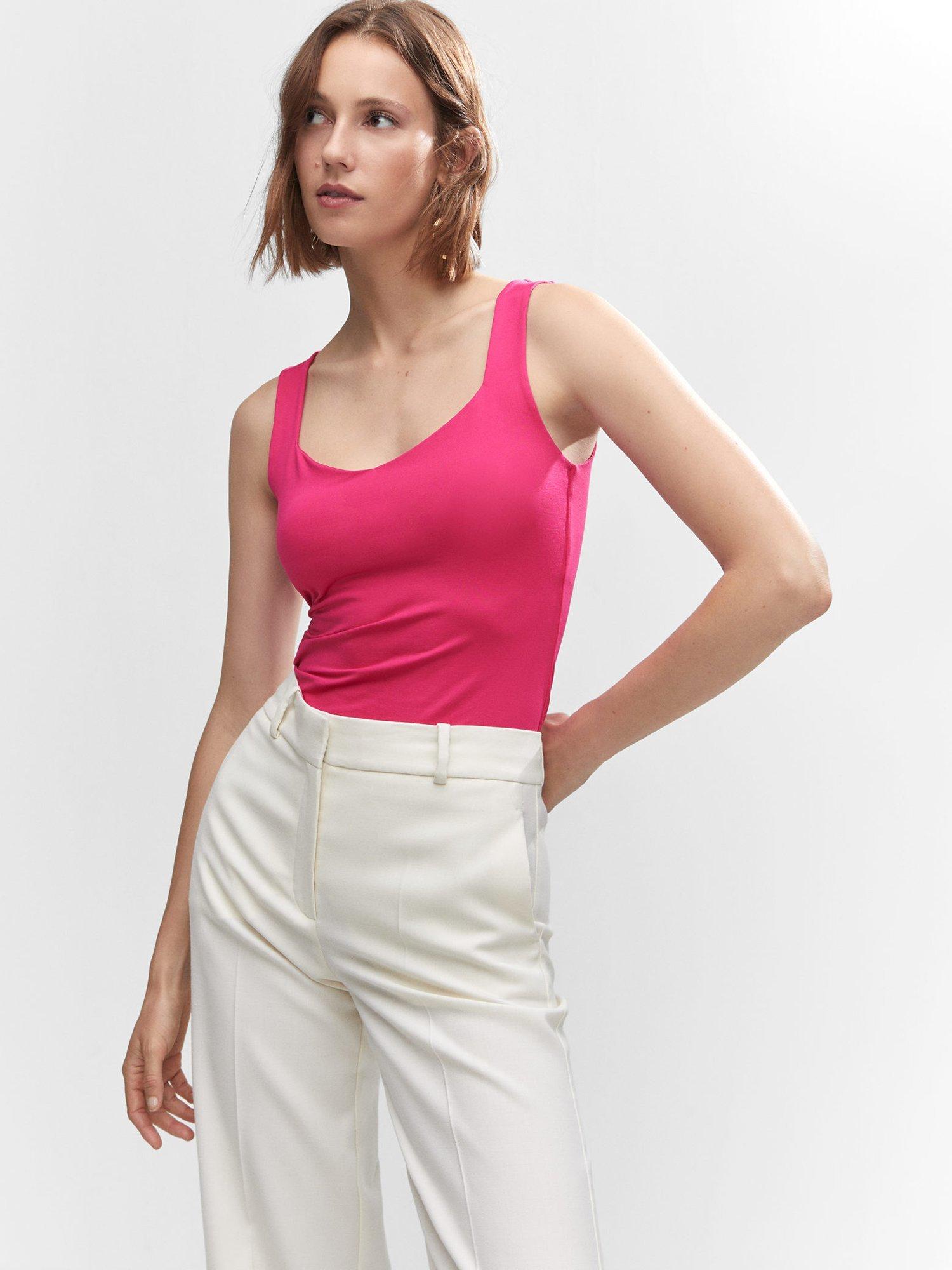 Mango Rayo Tank Top, Bright Pink