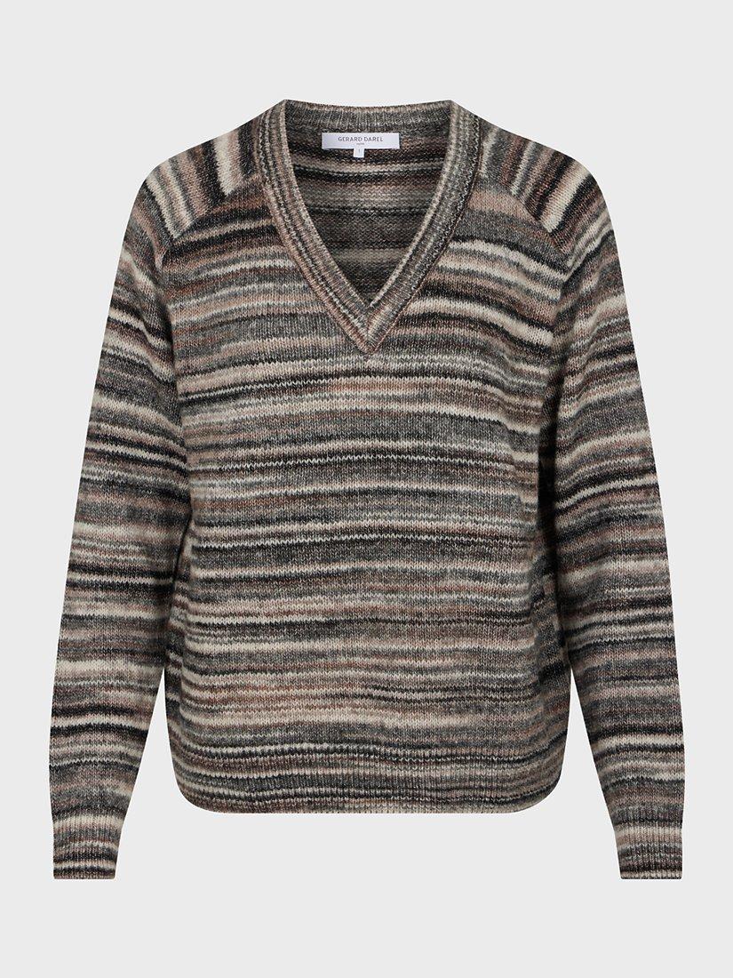 Gerard Darel Lizette Stripe Jumper, Grey