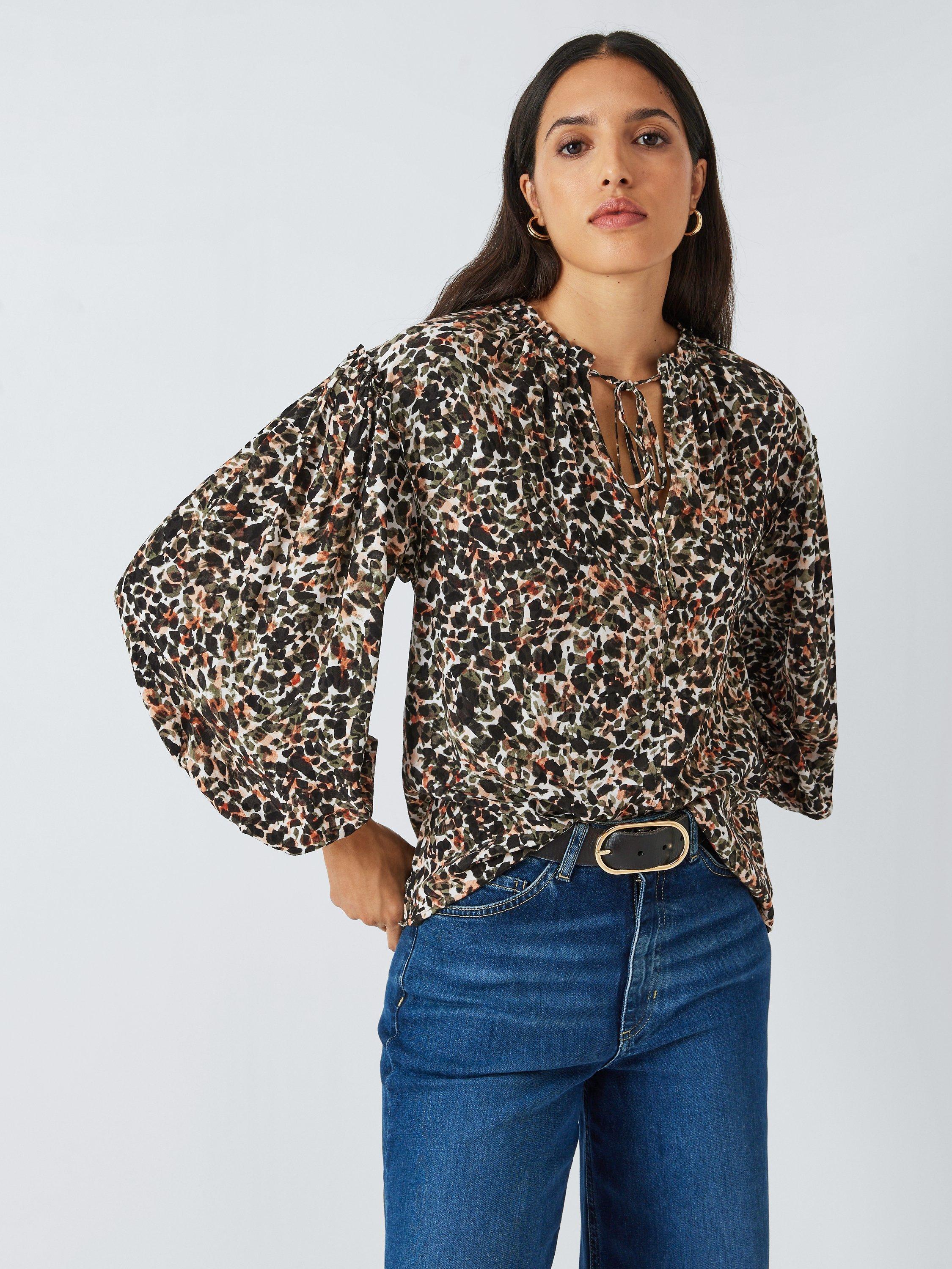 AND/OR Luna Mosaic Peasant Blouse, Multi