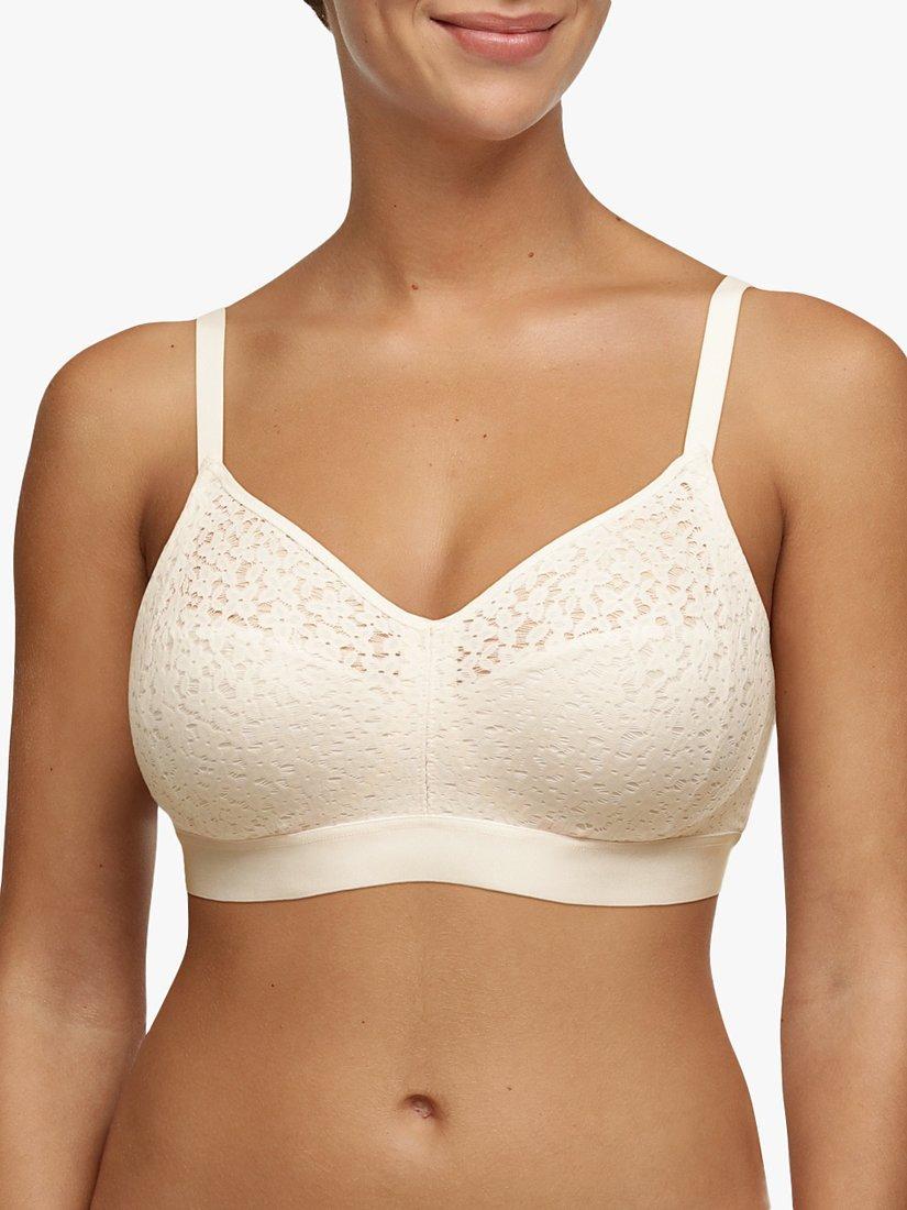 Product image 1 of 5, which shows Chantelle Norah Comfort Non-Wired Support Bra, Pearl, 32D
