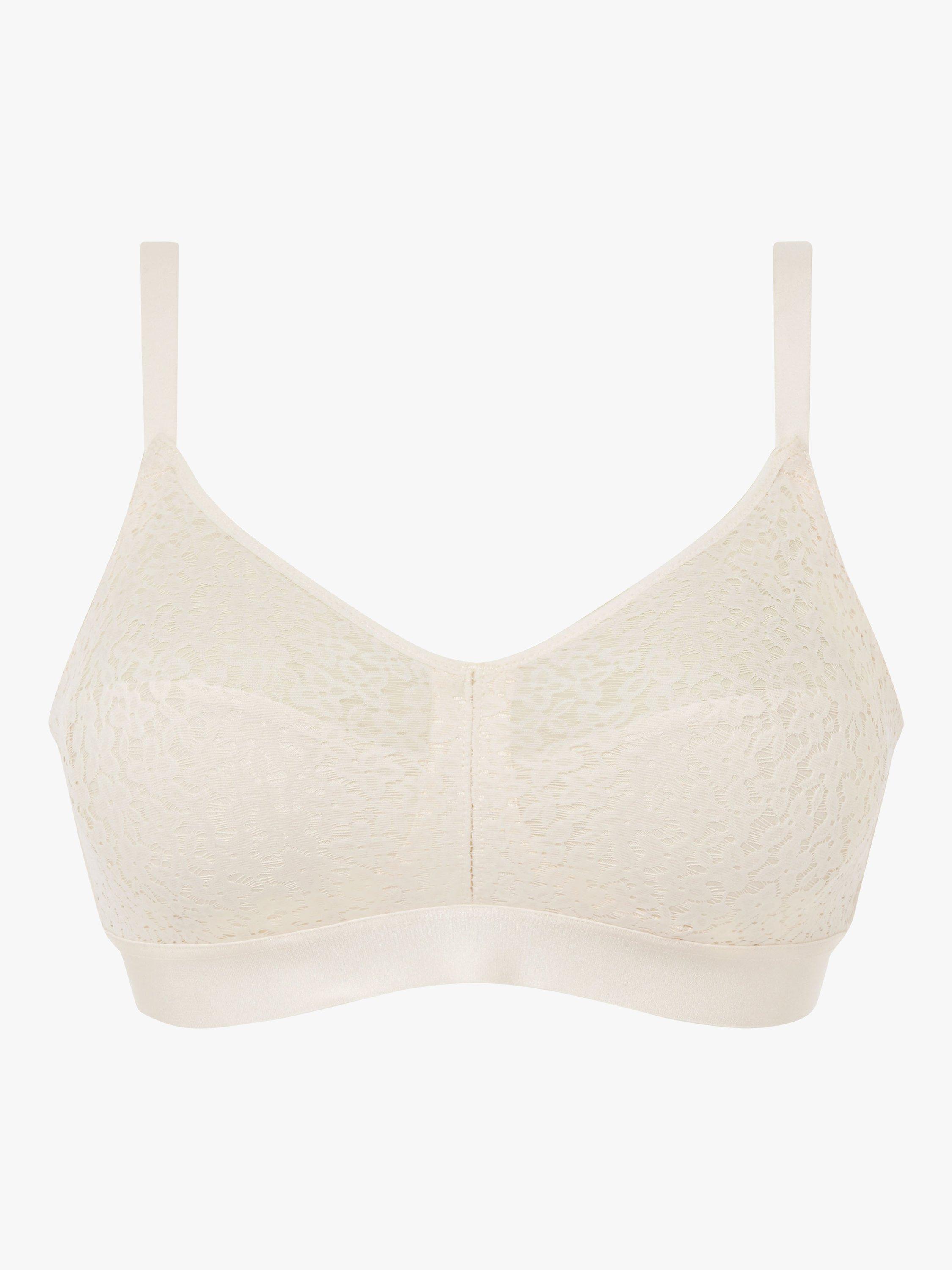 Product image 2 of 5, which shows Chantelle Norah Comfort Non-Wired Support Bra, Pearl, 32D