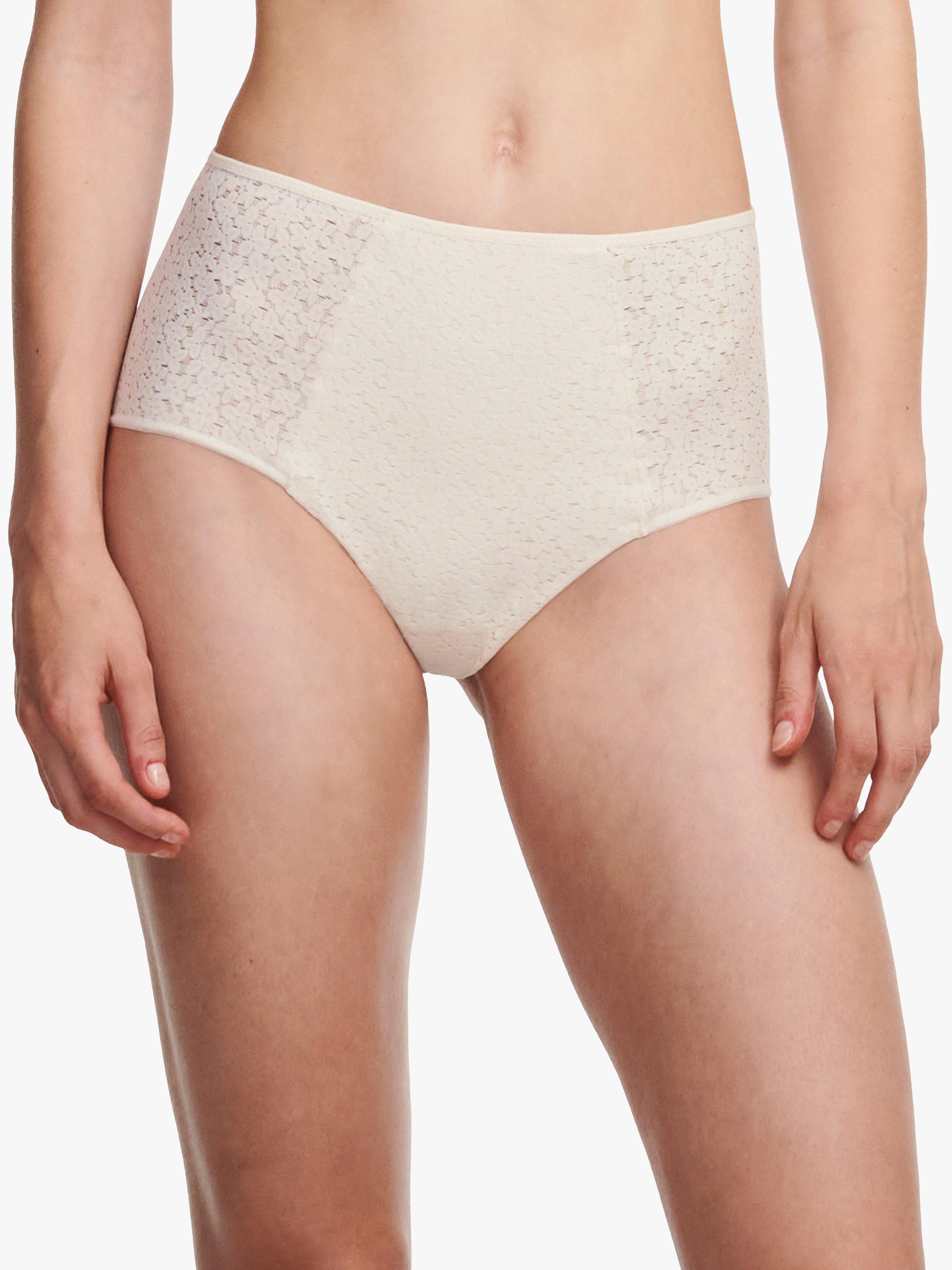 Product image 1 of 4, which shows Chantelle Norah Comfort High Waisted Knickers, Pearl, S