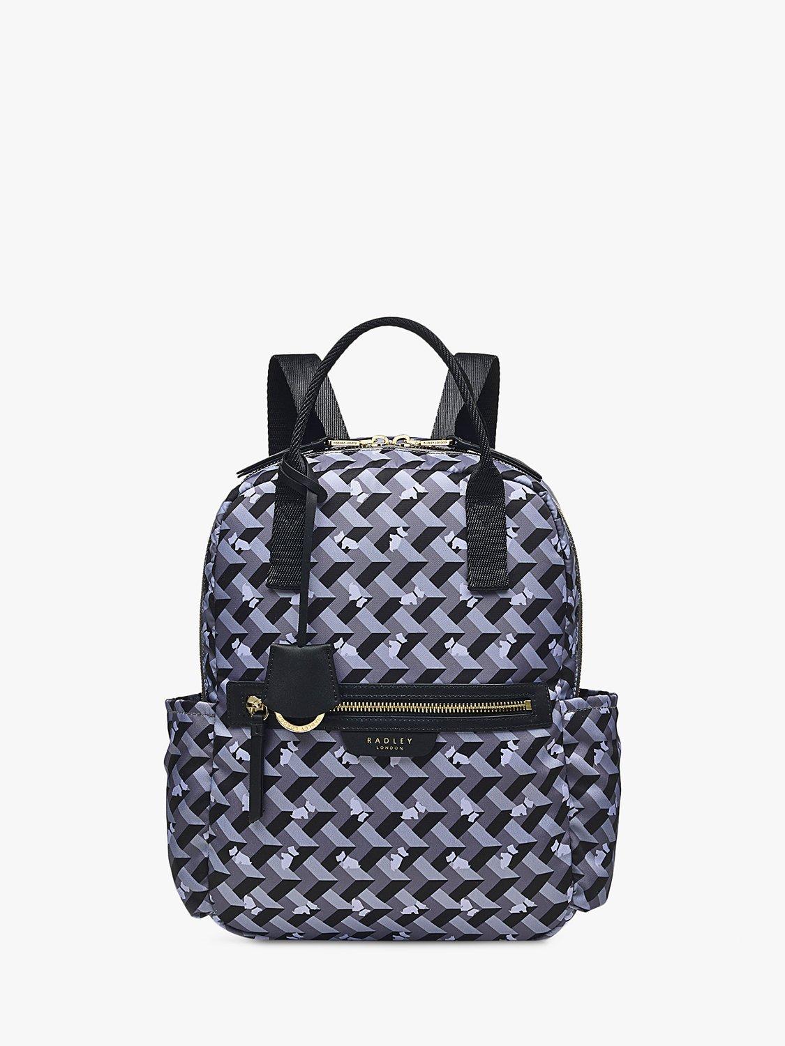 Radley Finsbury Park Geo Dog Print Medium Backpack Thunder