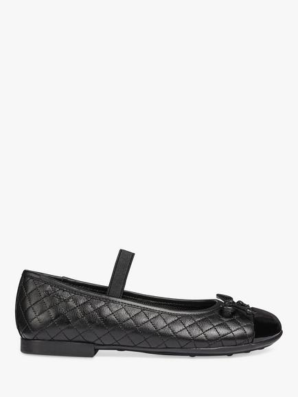 Geox Kids' Plié Ballet Shoes, Black, Black