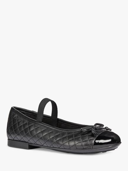 Geox Kids' Plié Ballet Shoes, Black - view 2, Black