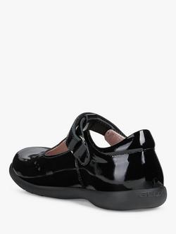 Geox Kids' Naimara Patent Leather T-Bar School Shoes - view 2, Black