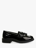 Geox Kids' Agata Slip On Leather Loafers, Black