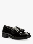 Geox Kids' Agata Slip On Leather Loafers, Black