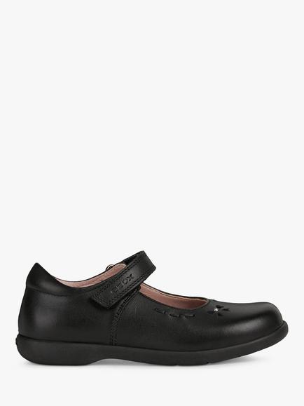 Geox Kids' Naimara Leather Mary Jane Shoes, Black, Black