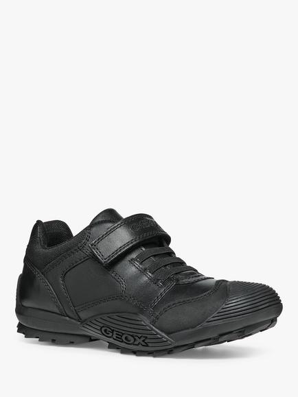 Geox Kids' Savage Wide Fit Shoes, Black - view 2, Black