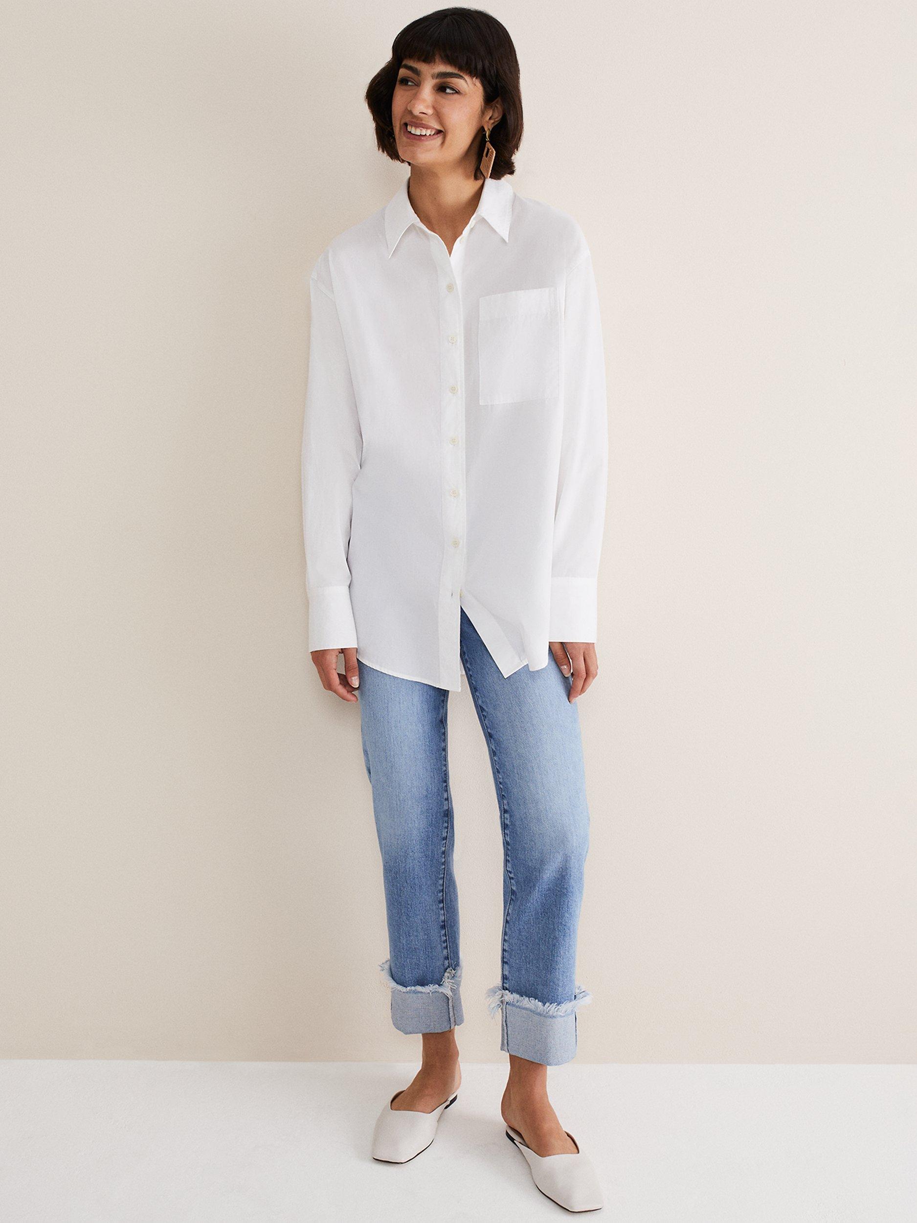 Phase Eight The Boyfriend Shirt, White, 8