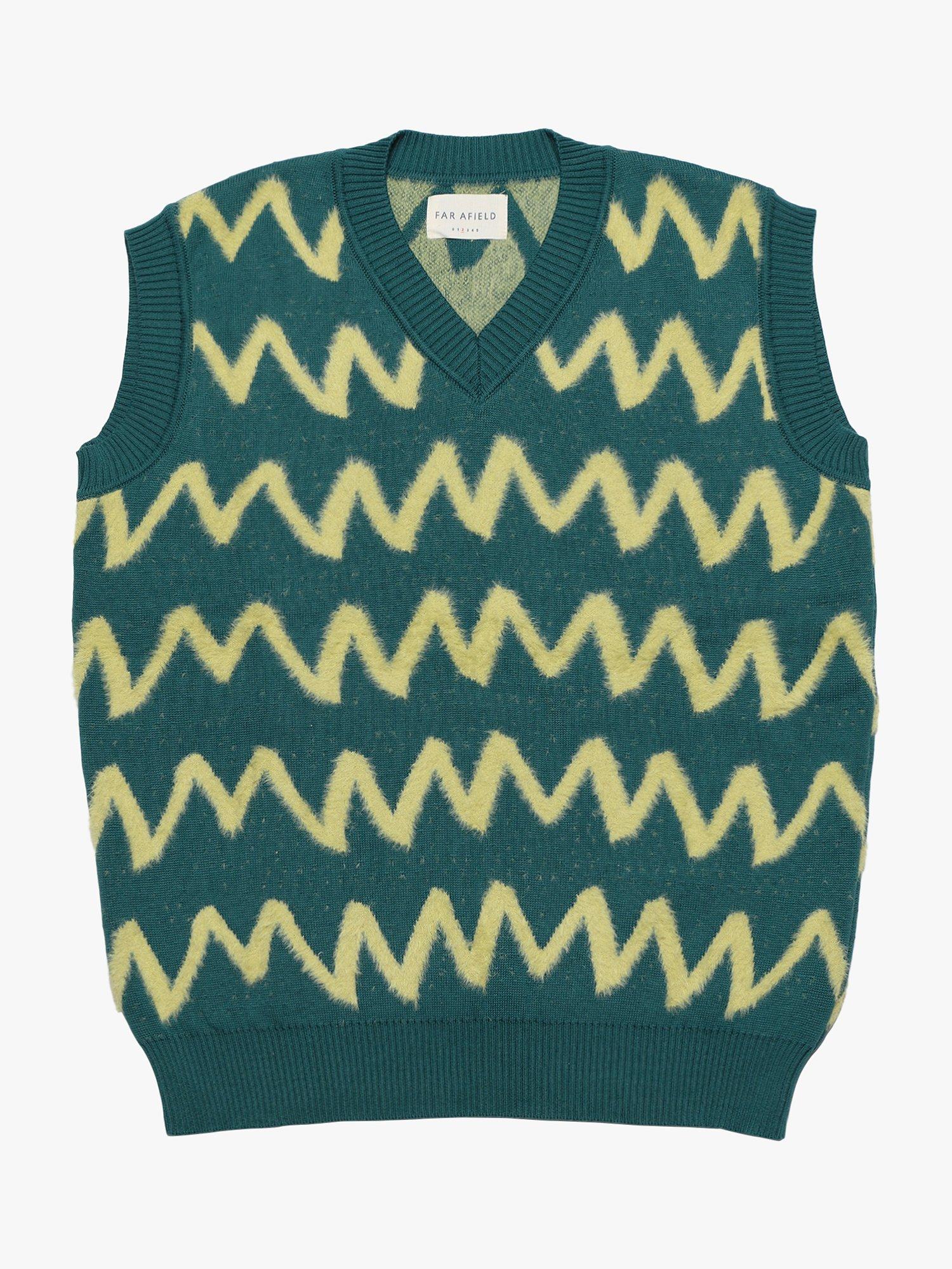 Far Afield Sleeveless Cotton Jumper, Green/Multi
