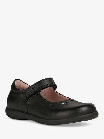Geox Kids' J Naimara Leather Mary Jane School Shoes, Black - view 2, Black