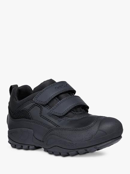 Geox Kids' Savage Riptape School Shoes, Black - view 2, Black