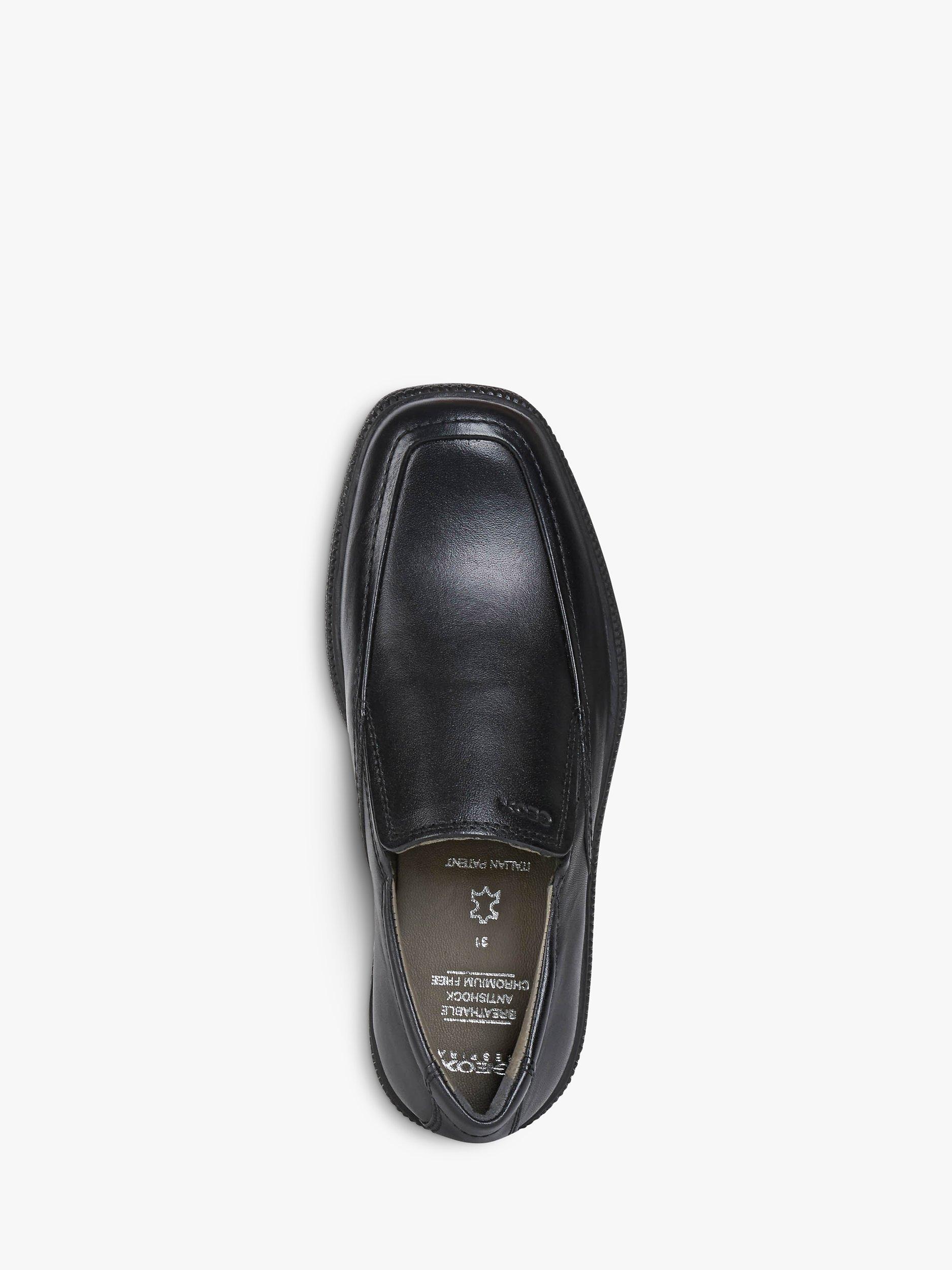 Product image 6 of 7, which shows Geox Kids' Federico Leather Slip-on School Shoes, Black, EU35