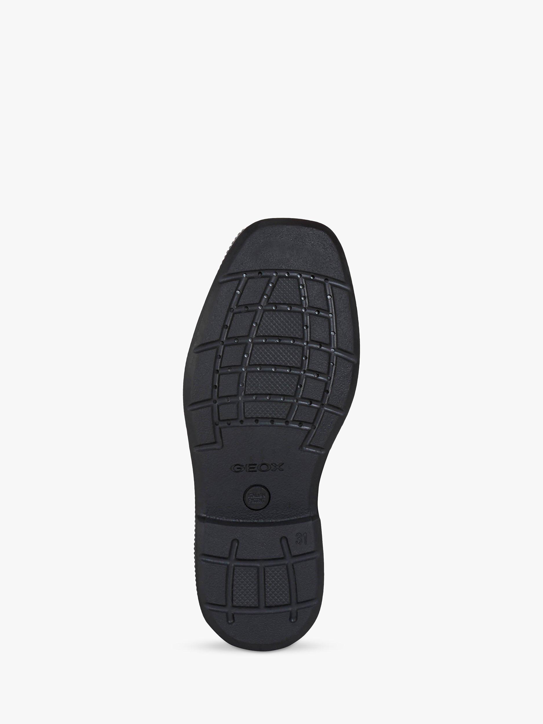 Product image 7 of 7, which shows Geox Kids' Federico Leather Slip-on School Shoes, Black, EU35