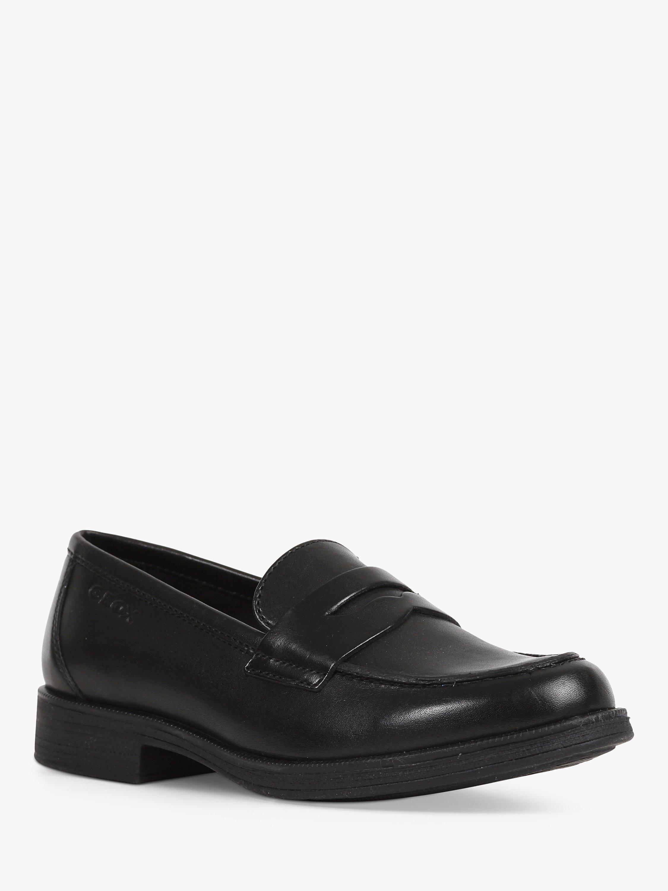 Product image 2 of 7, which shows Geox Kids' Agata Slip On Leather Loafers, Black, 37