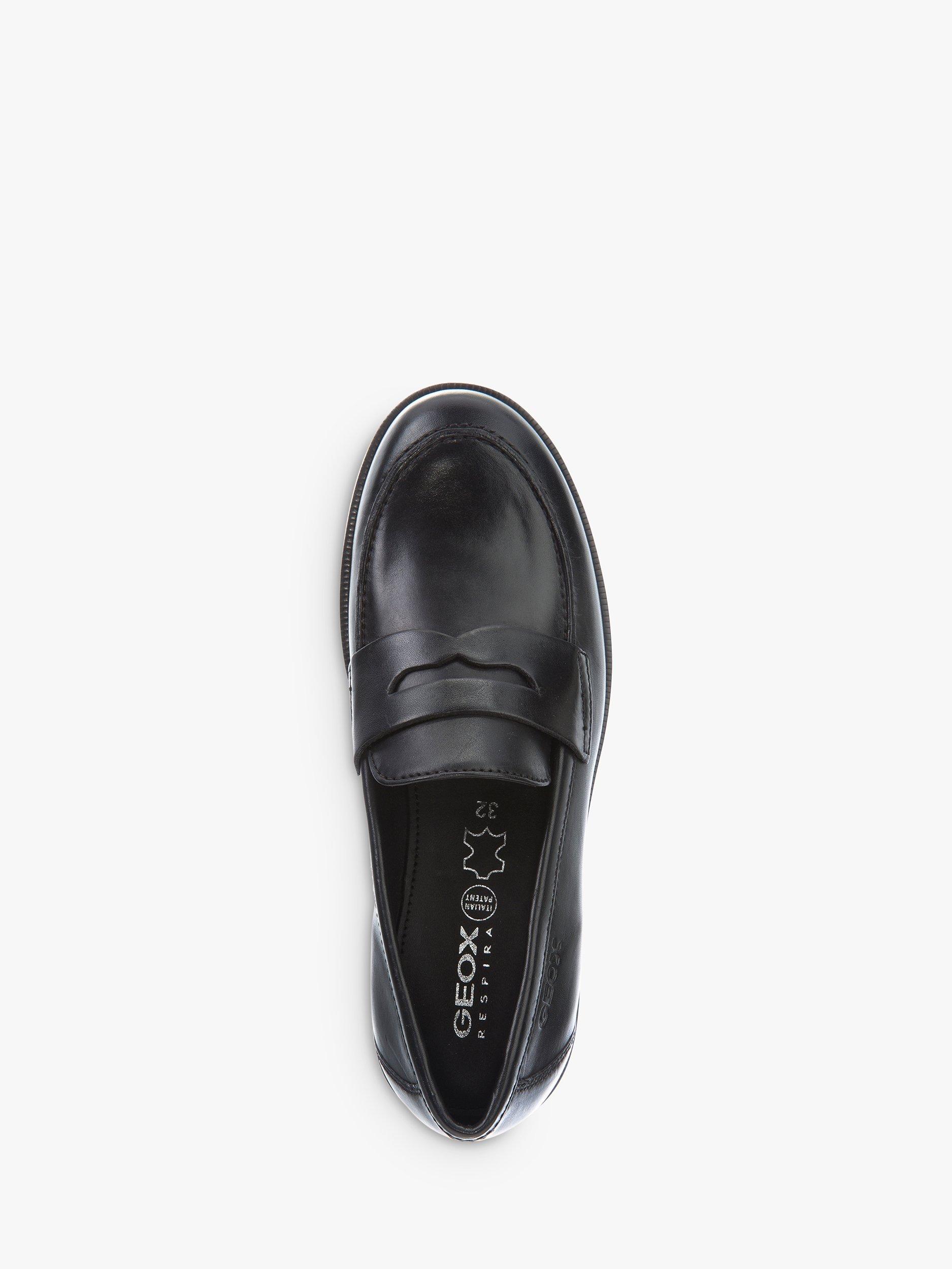 Product image 6 of 7, which shows Geox Kids' Agata Slip On Leather Loafers, Black, 37