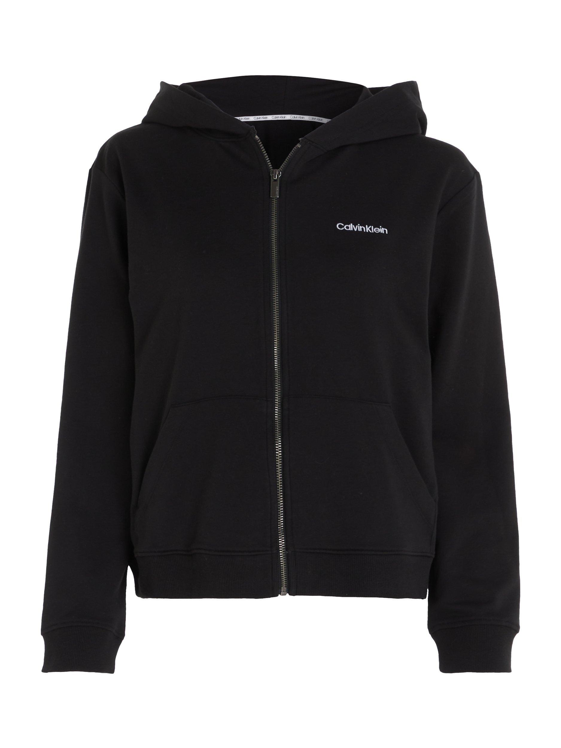 Calvin Klein Lounge Zip Up Hoodie, Black