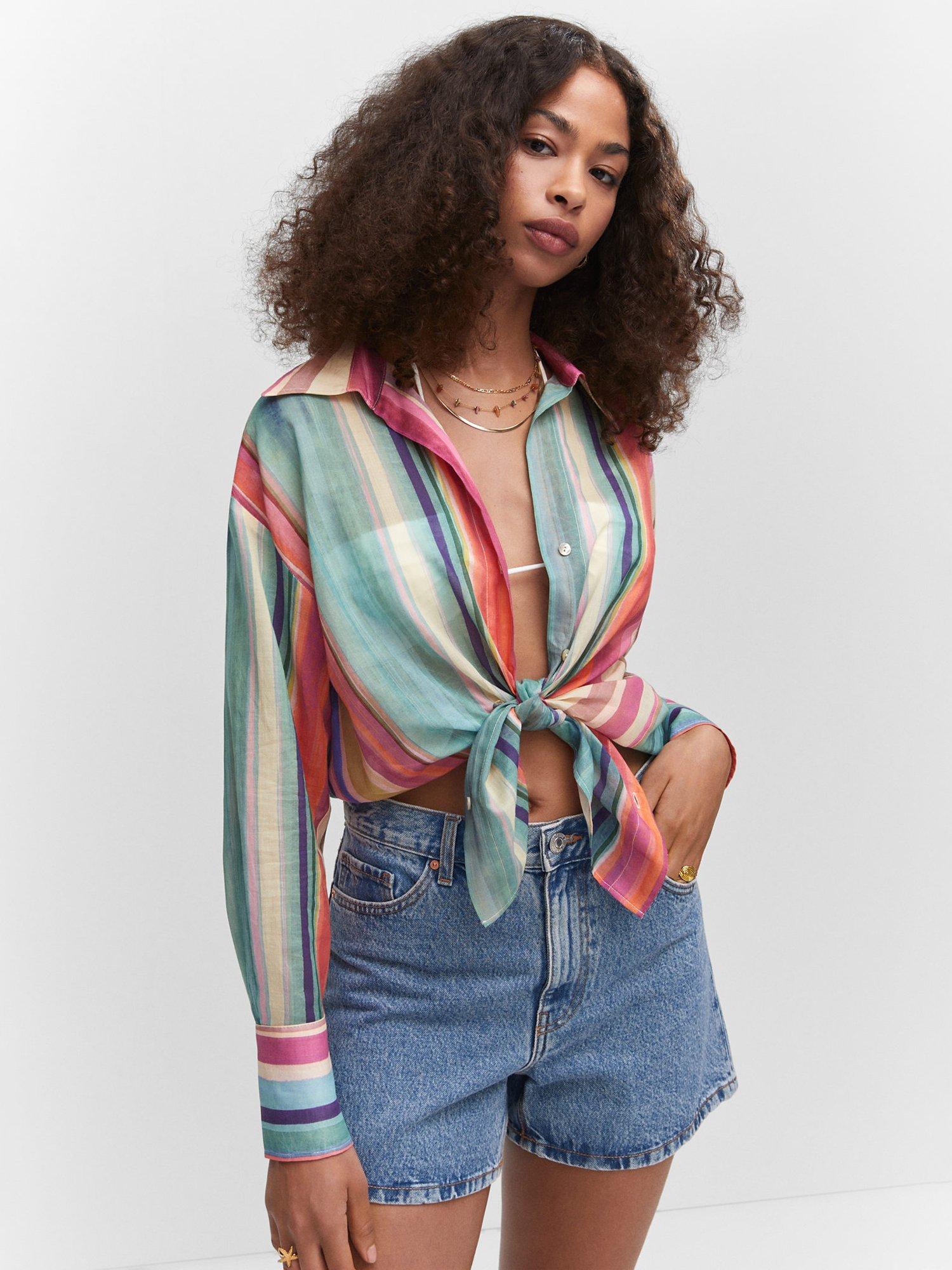 Mango Piru Striped Shirt, Multi