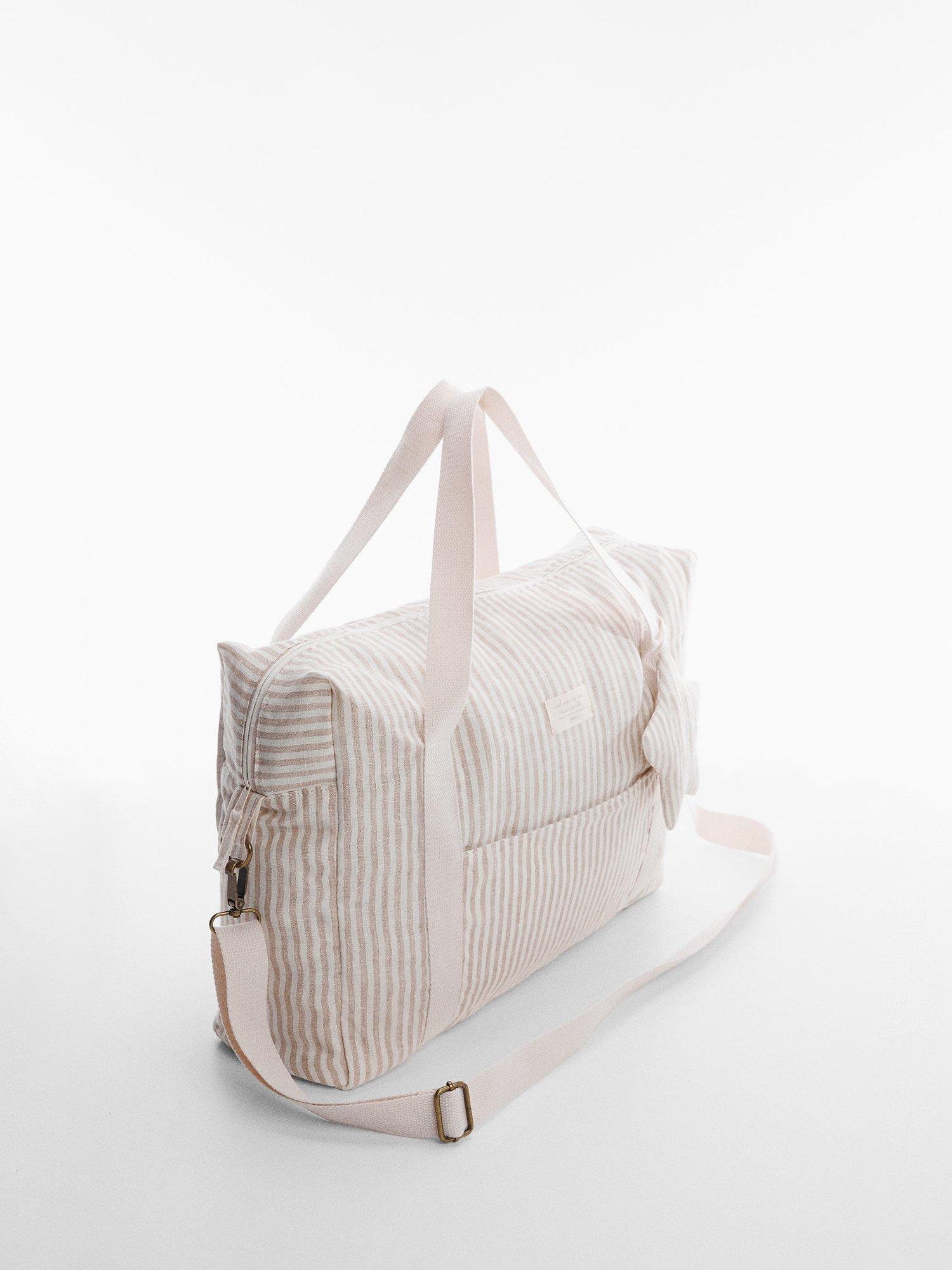 Product image 1 of 5, which shows Mango Londres Maternity Bag, Pastel Brown, One Size