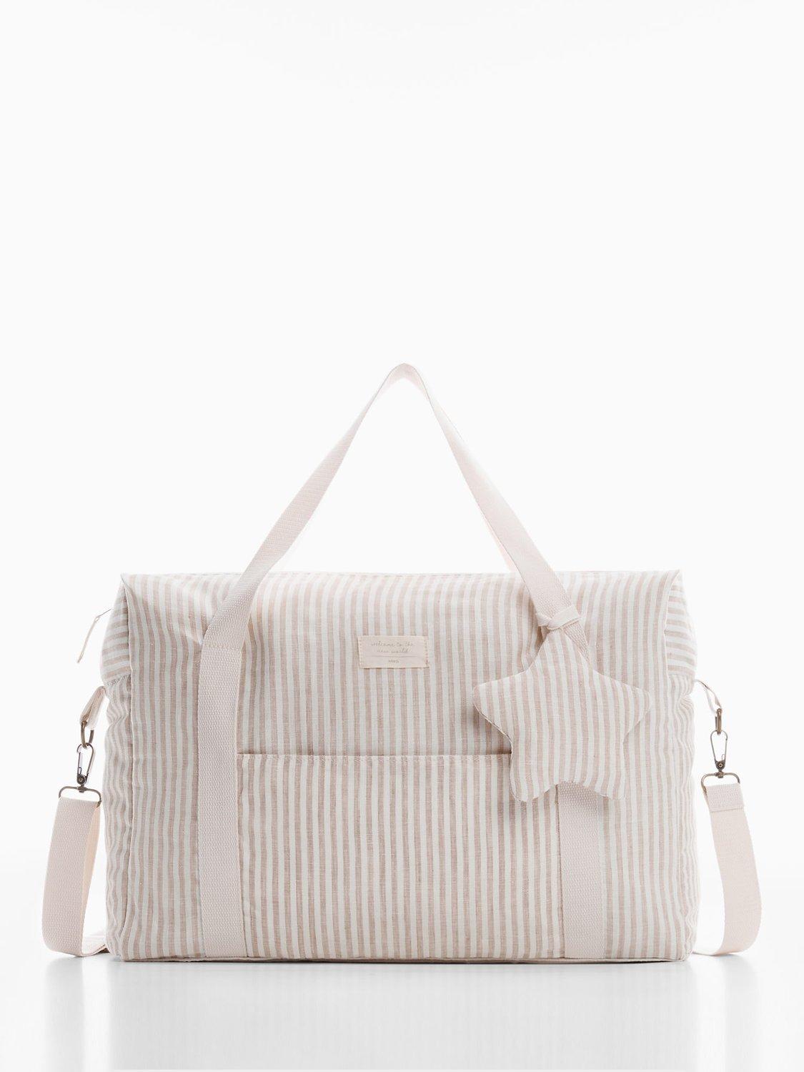 Product image 2 of 5, which shows Mango Londres Maternity Bag, Pastel Brown, One Size