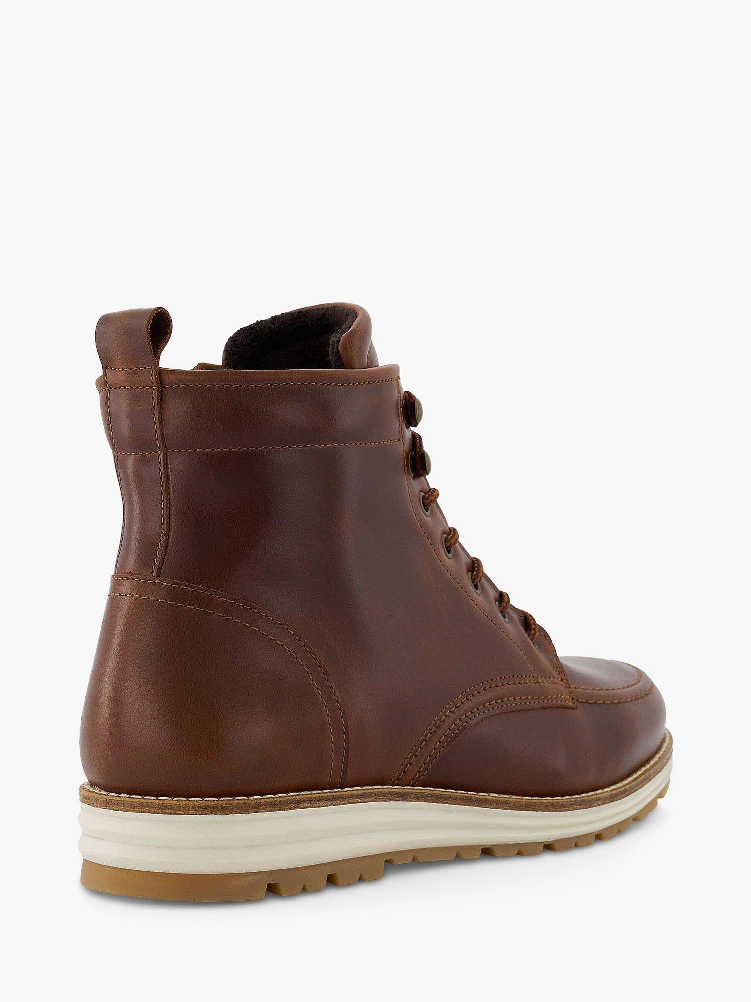 Product image 3 of 5, which shows Dune Cranees Leather Lace Up Hiker Boots, Dark Brown, 10