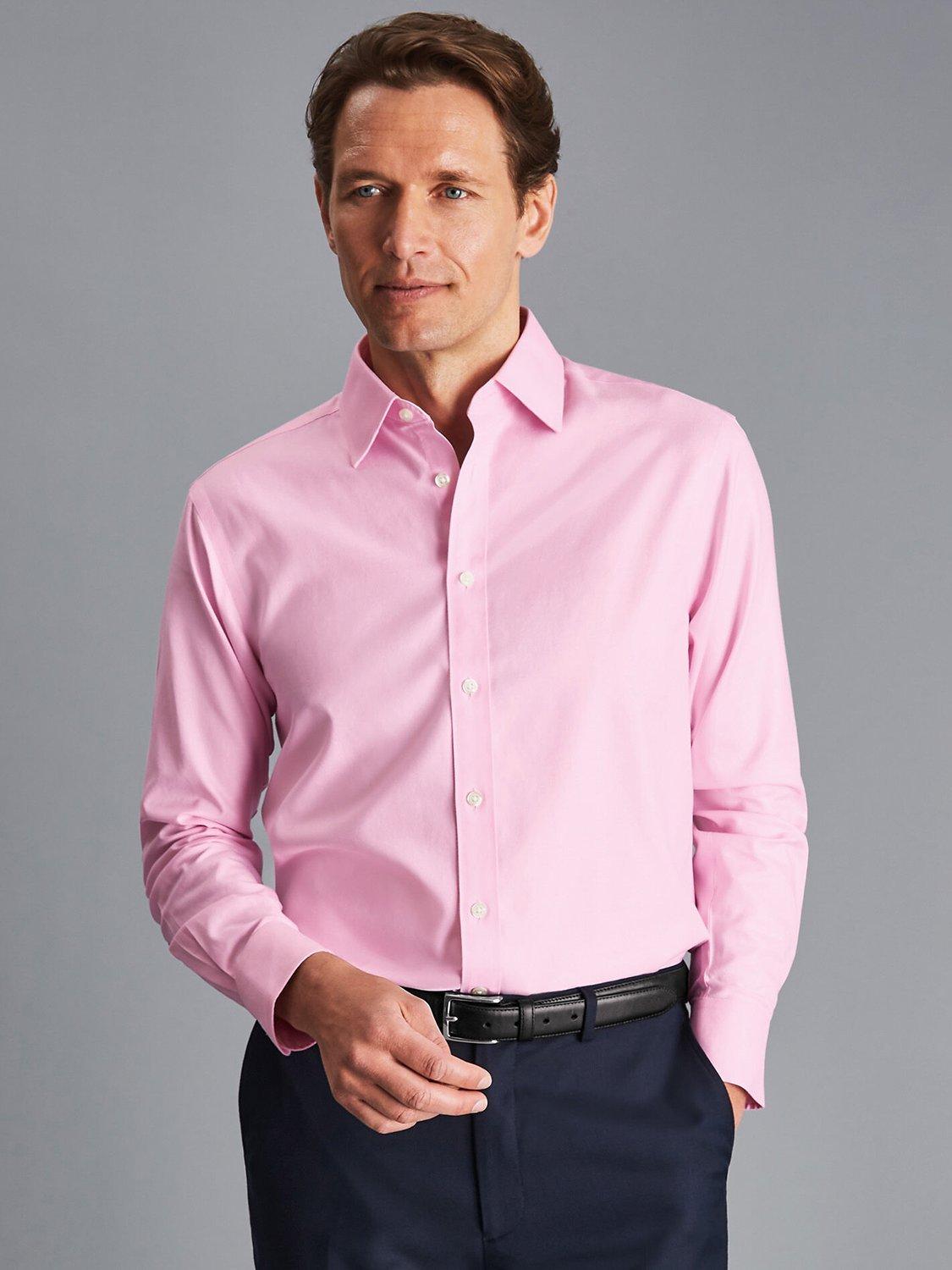 Charles Tyrwhitt Non-Iron Twill Shirt, Pink