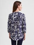 Hobbs Essie Floral Blouse, Rich Navy/Cream