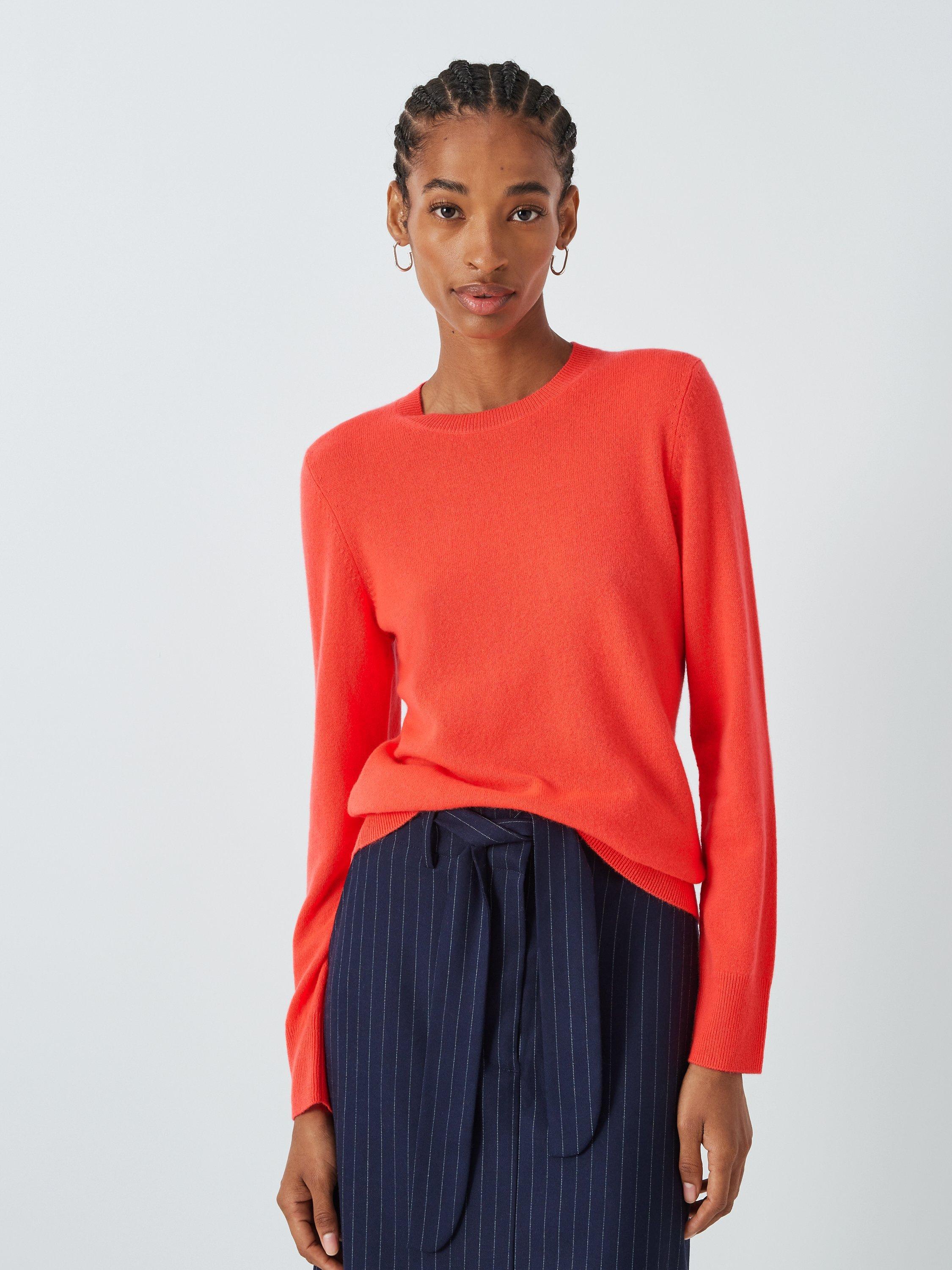 John Lewis Cashmere Crew Neck Jumper, Orange