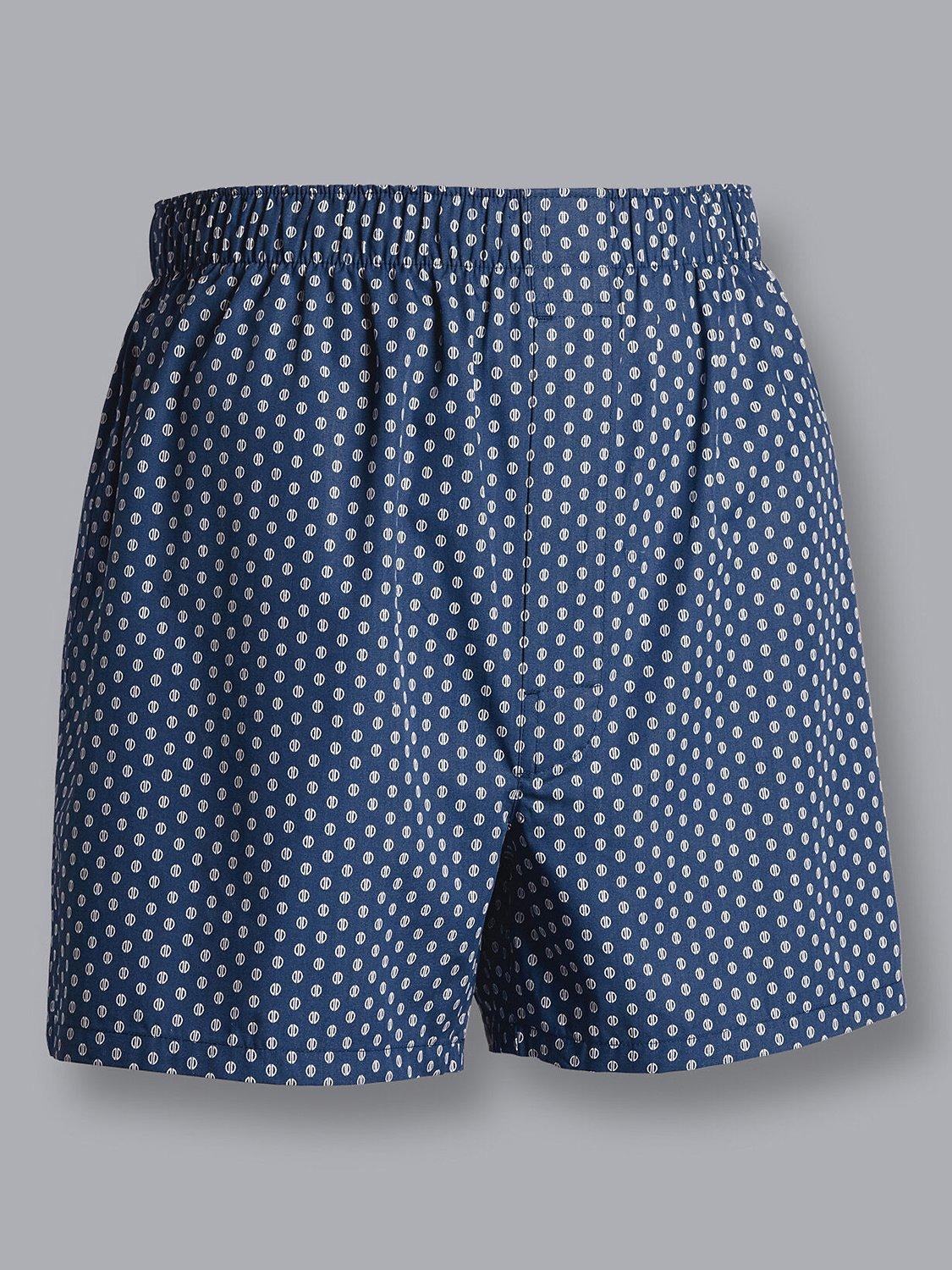 Charles Tyrwhitt England Rugby Ball Motif Boxers, Petrol Blue/White