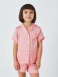 John Lewis Kids' Satin Shortie Pyjamas, Pink