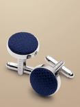 Charles Tyrwhitt Silk Round Cufflinks, Navy