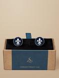 Charles Tyrwhitt Fleur-de-Lys Enamel Cufflinks, Navy