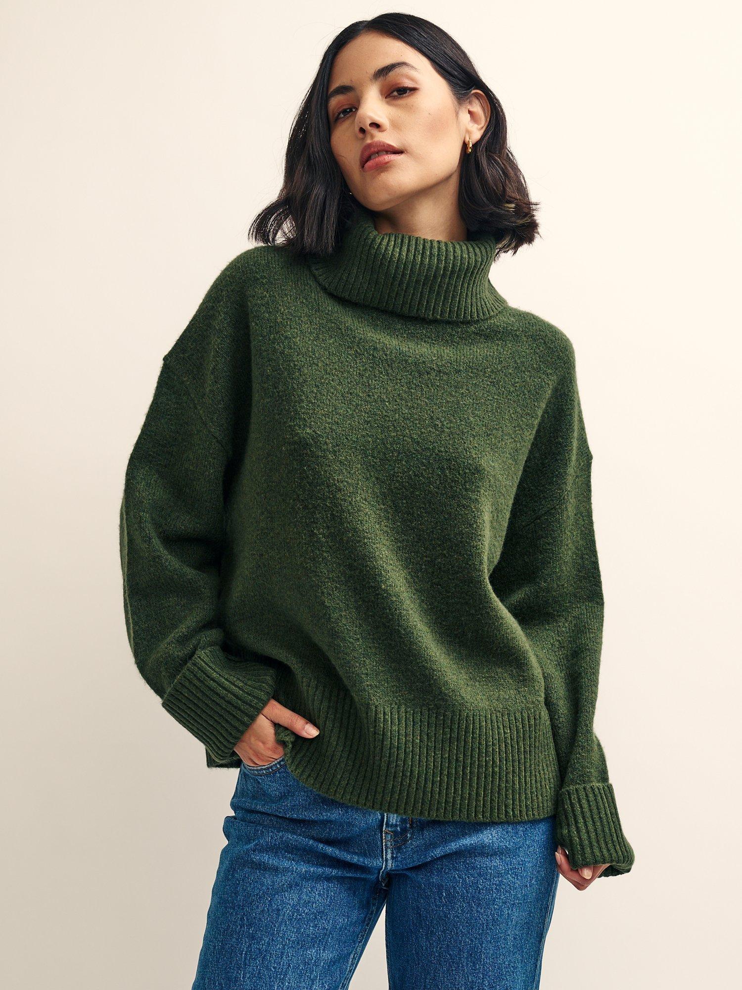Nobody's Child Meet The Jean Roll Neck Jumper, Khaki, S