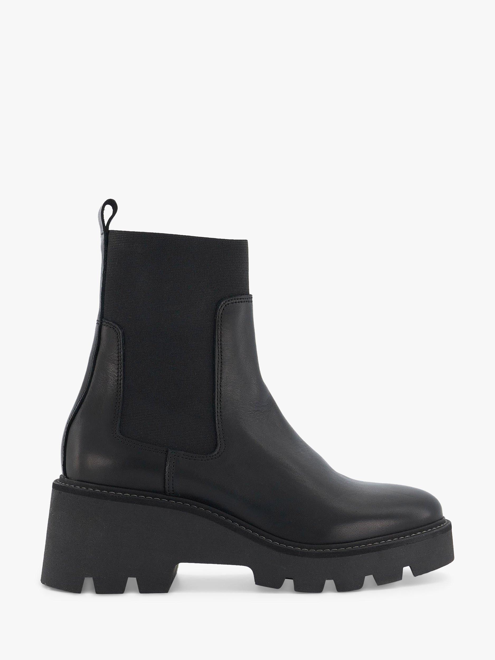 Dune Propose Wedge Chelsea Boot, Black