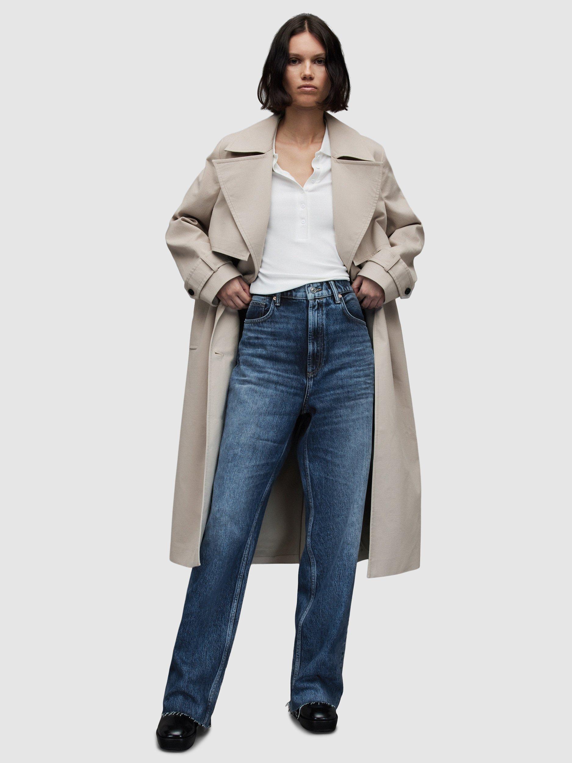 AllSaints Mixie Leo Trench Coat, Beige