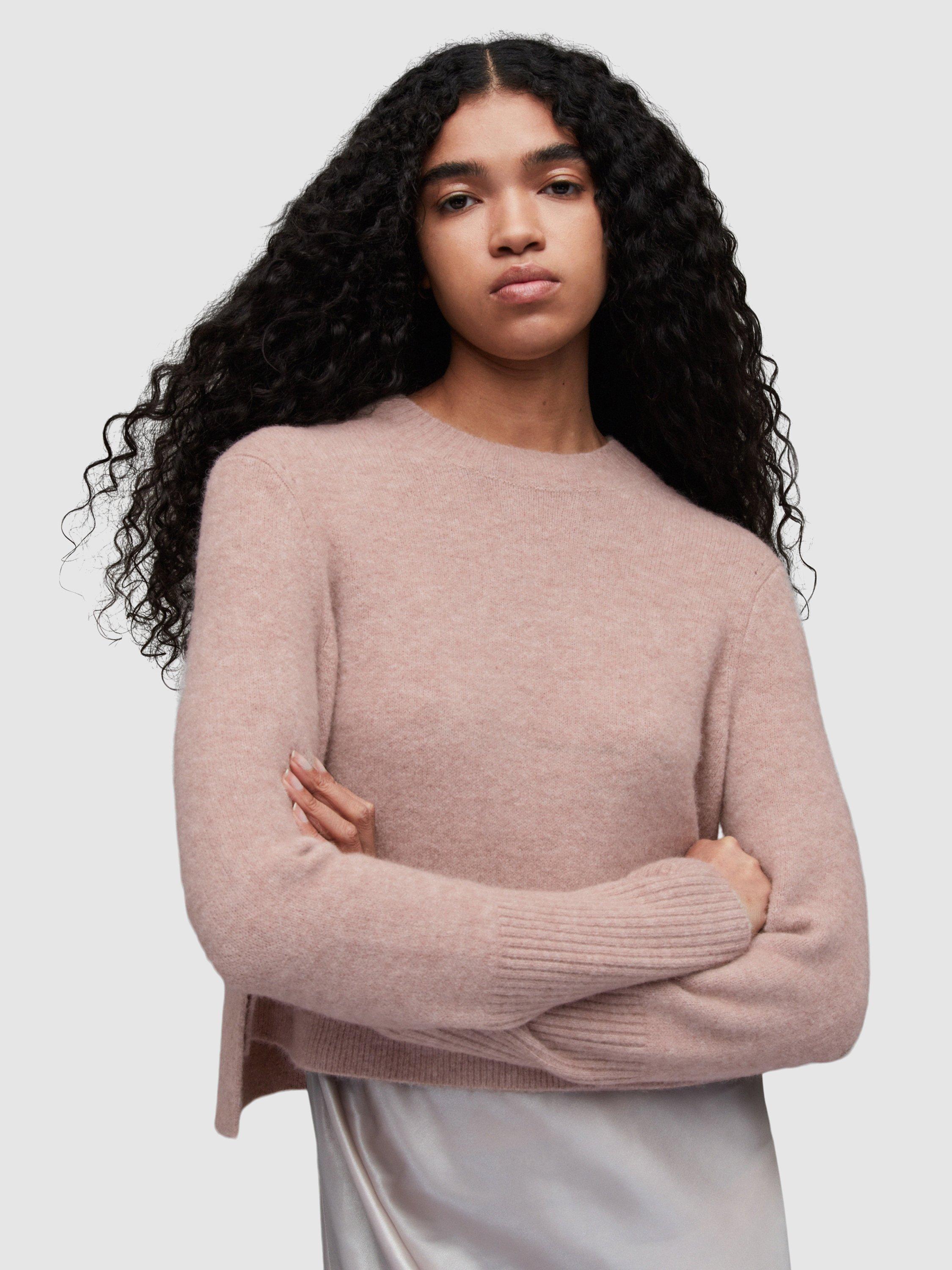 AllSaints Wick Wool Blend Jumper, Pashmina Pink