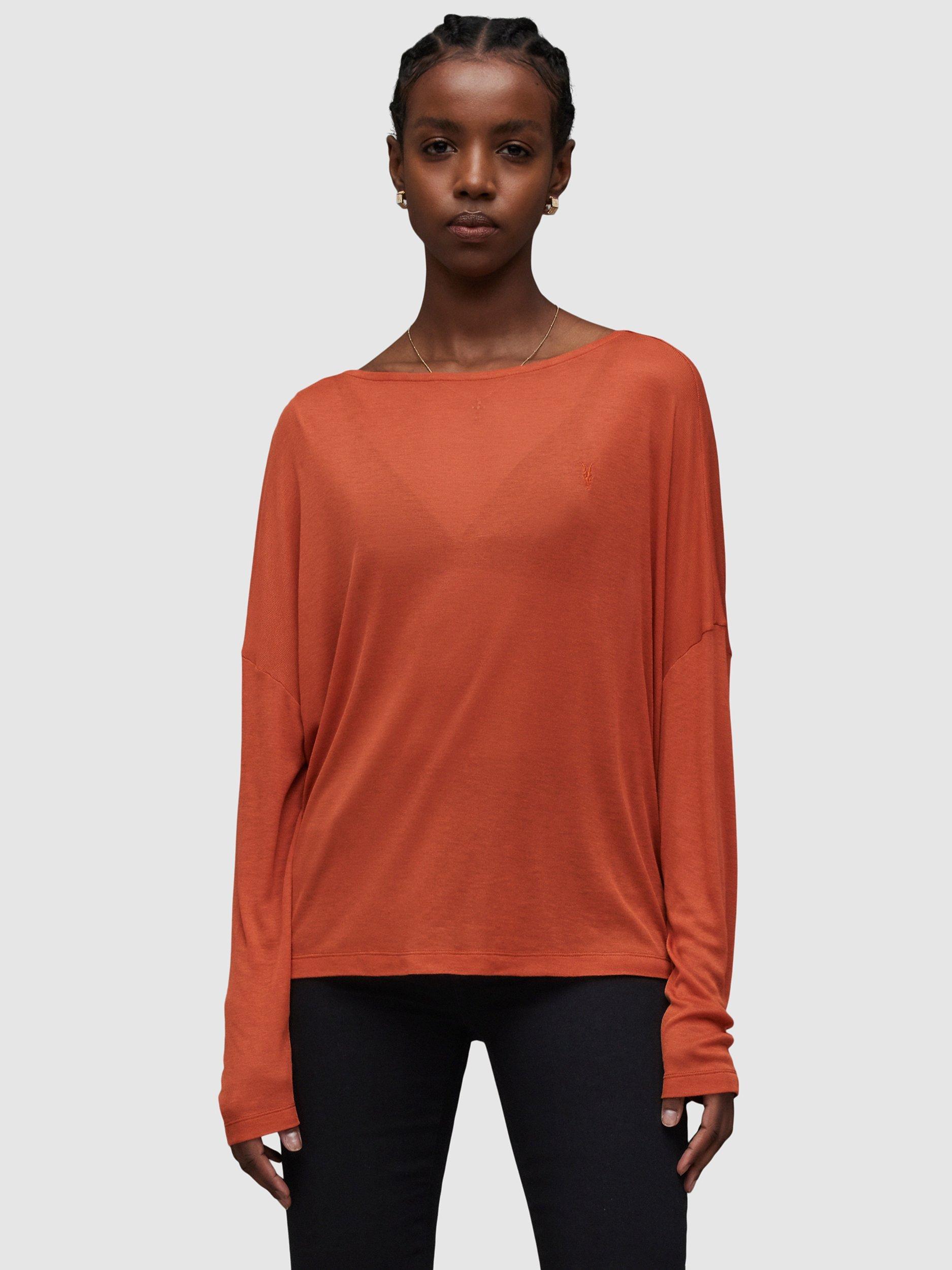 AllSaints Rita Francesco T-Shirt, Rust Brown