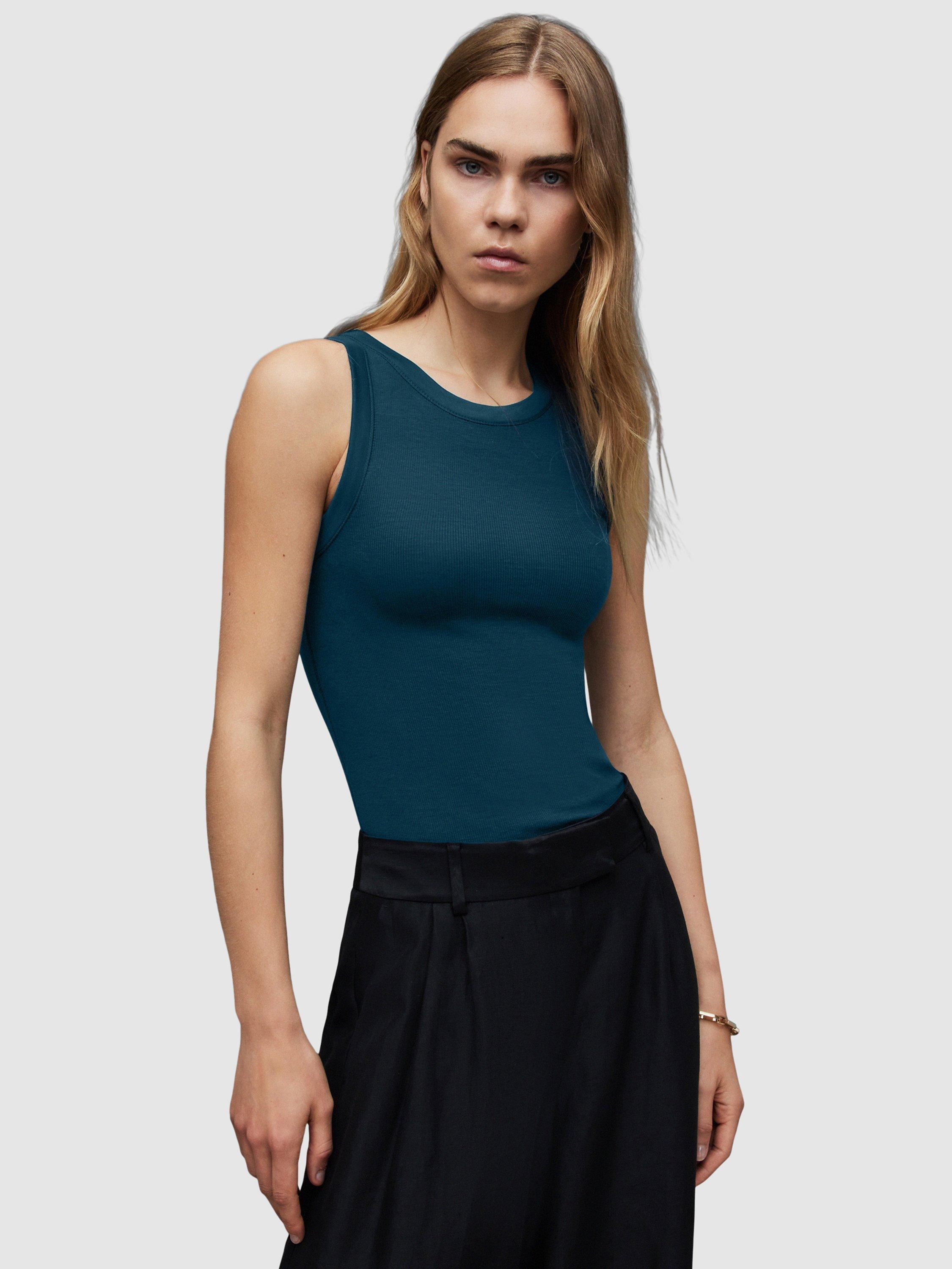 AllSaints Rina Tank Top, Harbour Blue