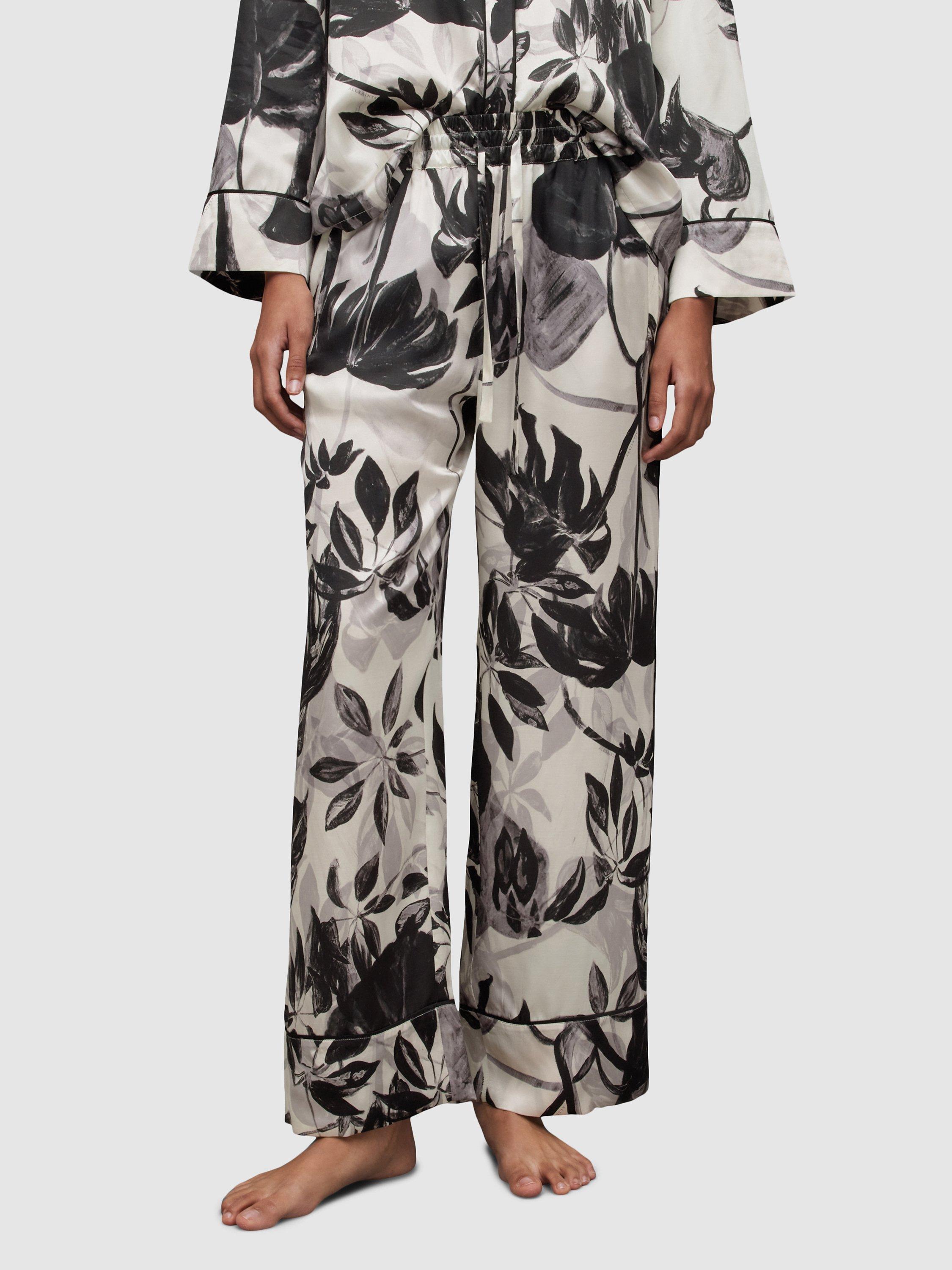 AllSaints Sofi Jackie Silk Blend Pyjama Bottoms, Multi